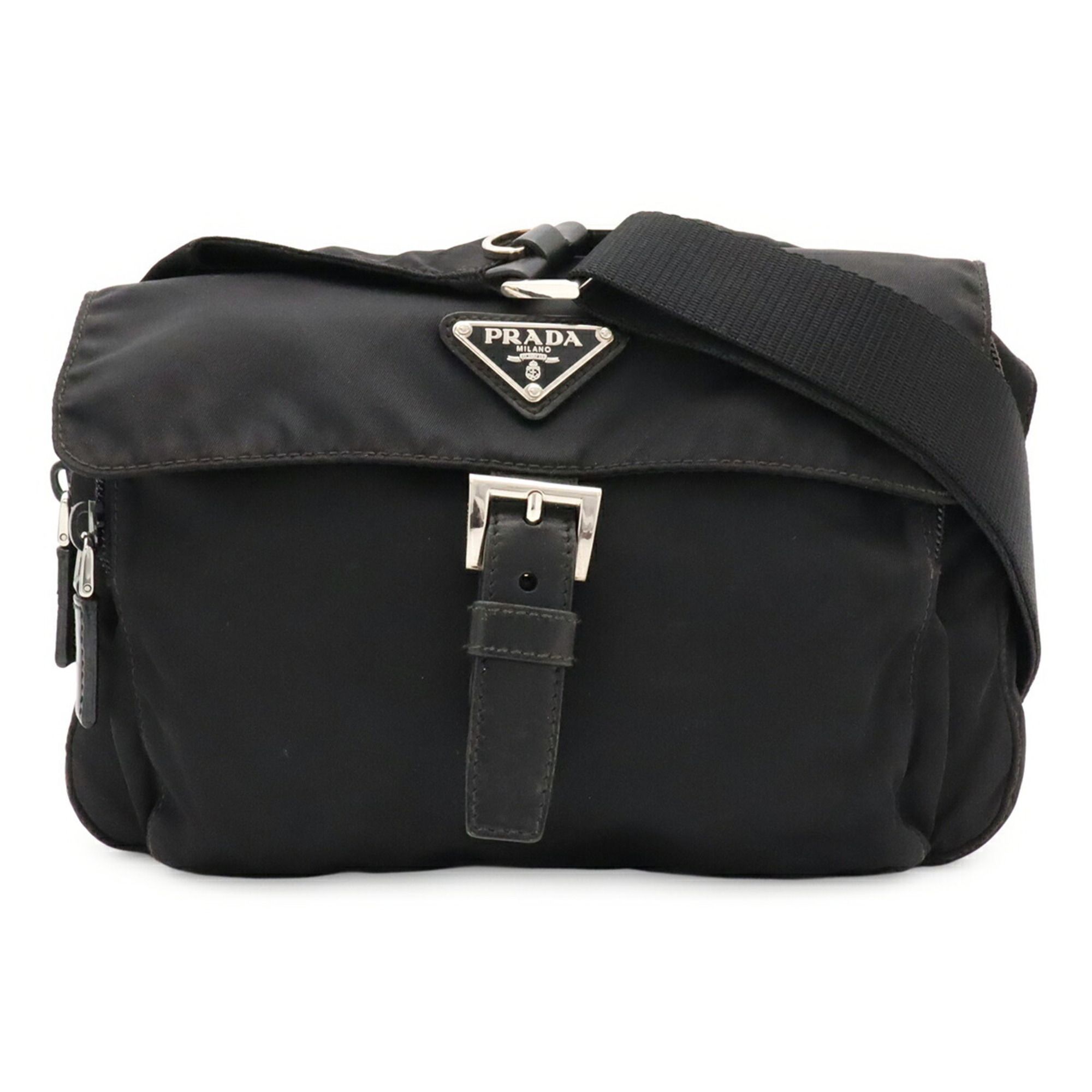 Nylon Leather Pochette Shoulder Bag (Pre-Owned) - Prada - Modalova