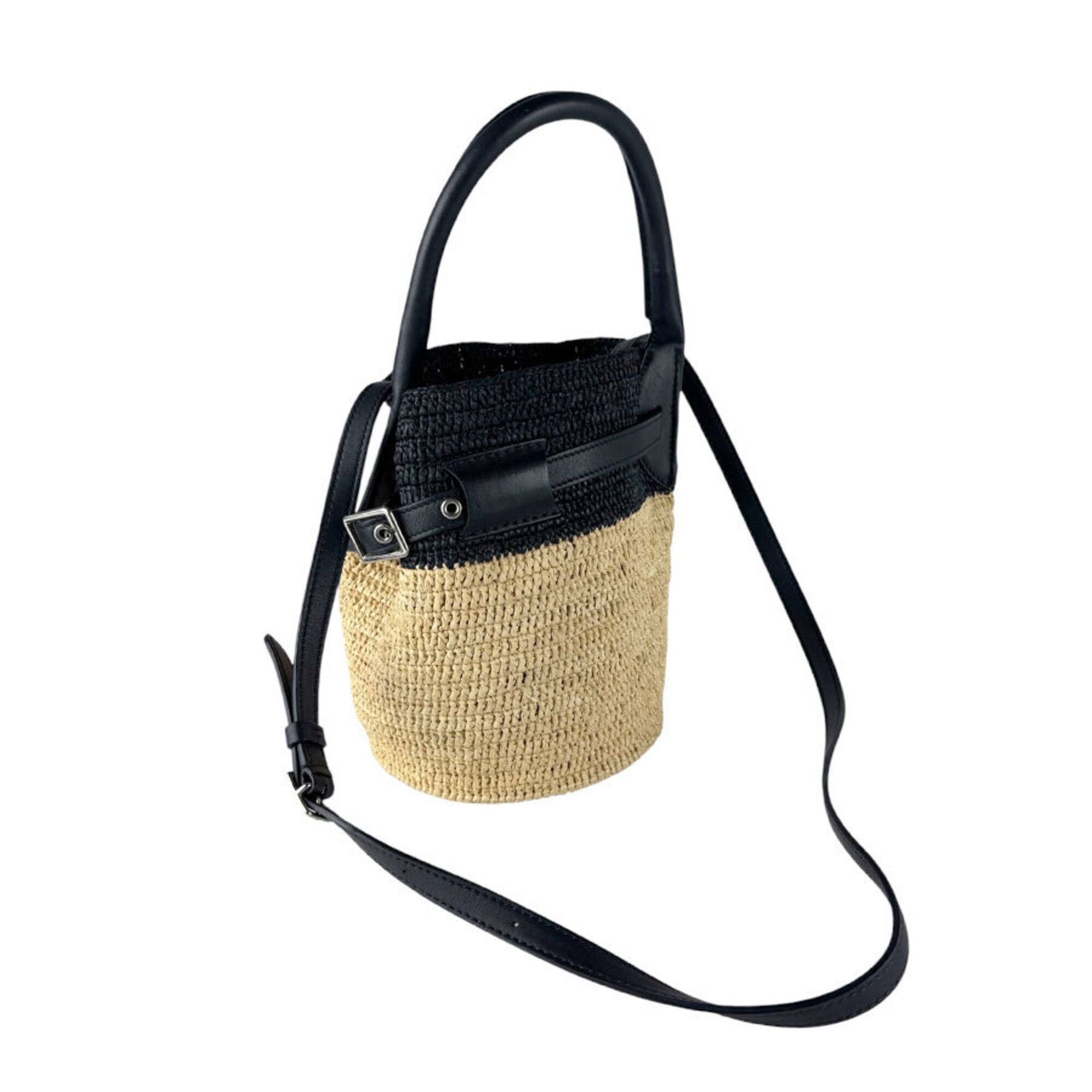 Raffia Leather Handbag Shoulder Bag (Pre-Owned) - Celine - Modalova