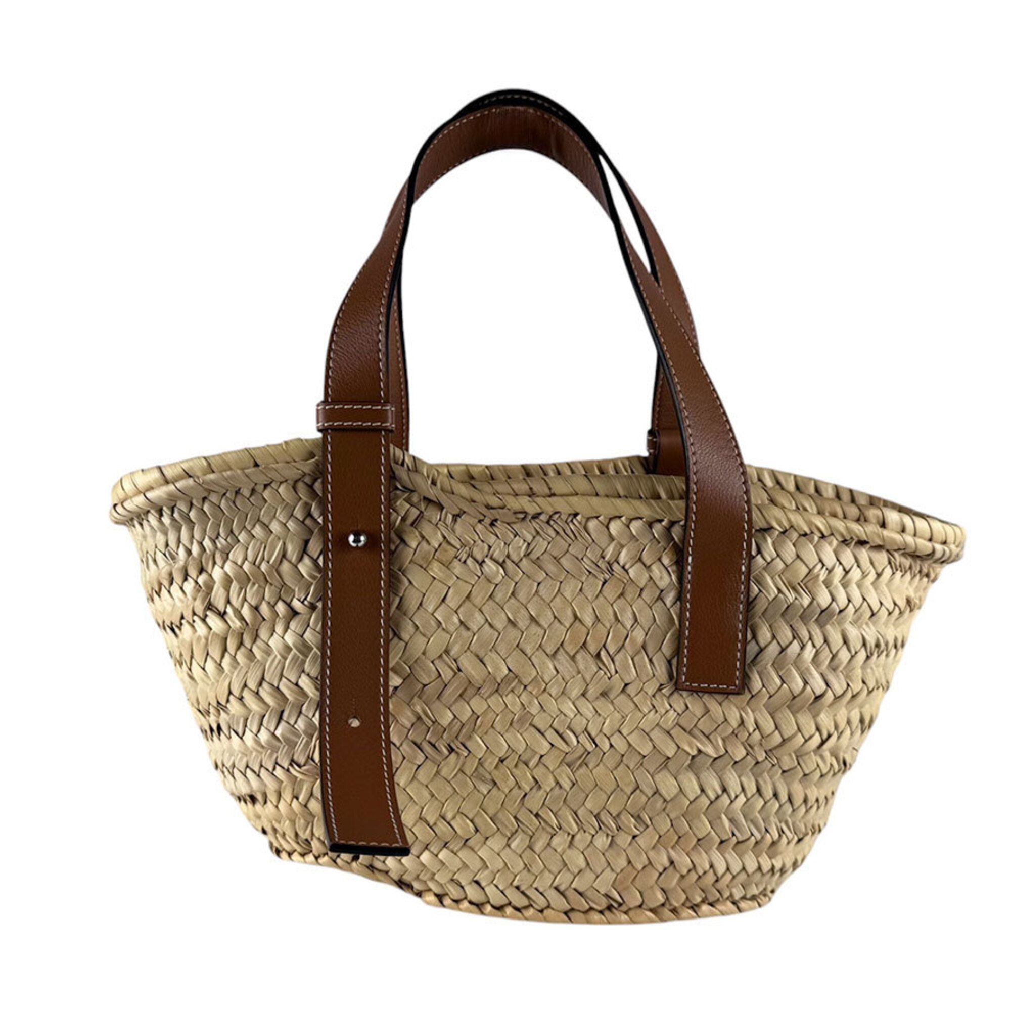 Raffia Canvas Basket Handbag Pouch (Pre-Owned) - Loewe - Modalova