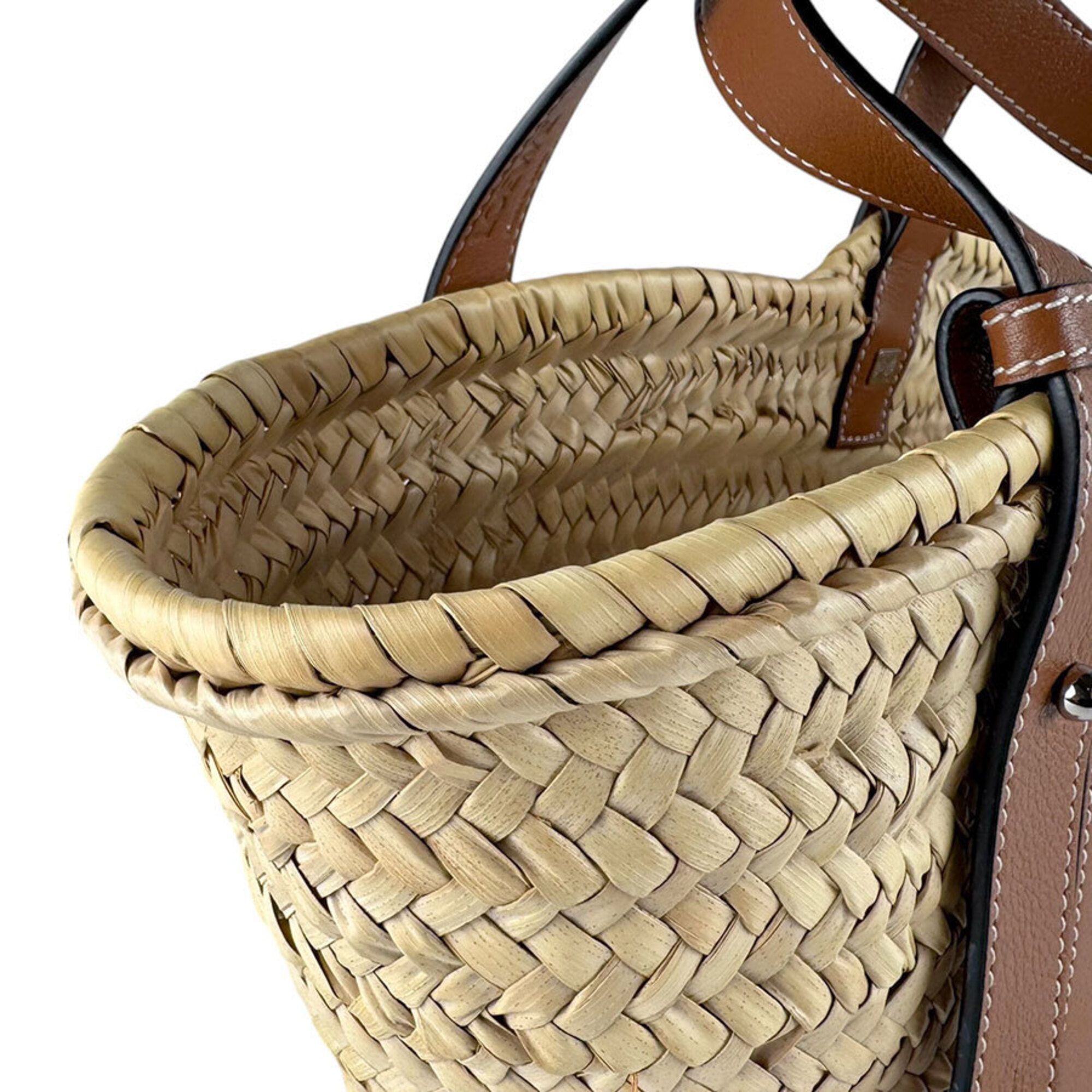 Raffia Canvas Basket Handbag Pouch (Pre-Owned) - Loewe - Modalova