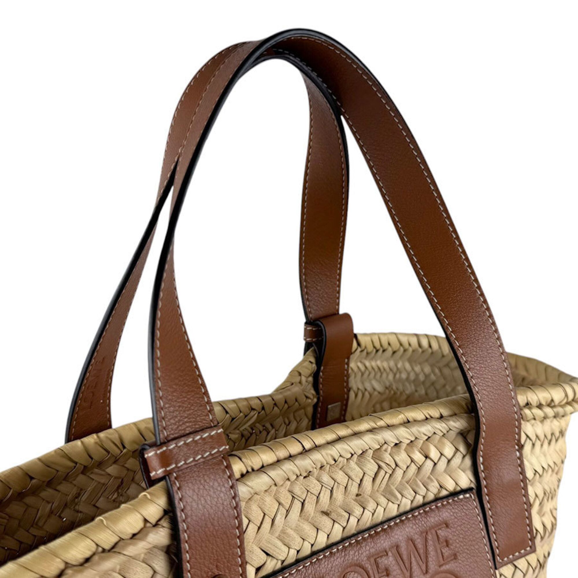 Raffia Canvas Basket Handbag Pouch (Pre-Owned) - Loewe - Modalova