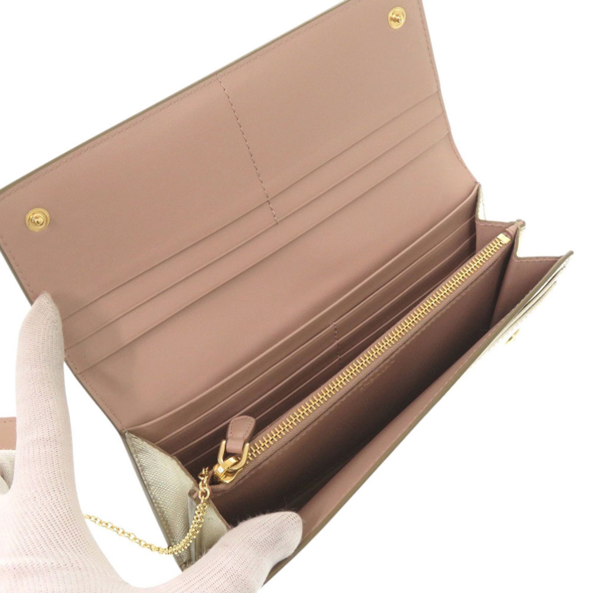 Leather Long Wallet (Bi-Fold) (Pre-Owned) - Prada - Modalova