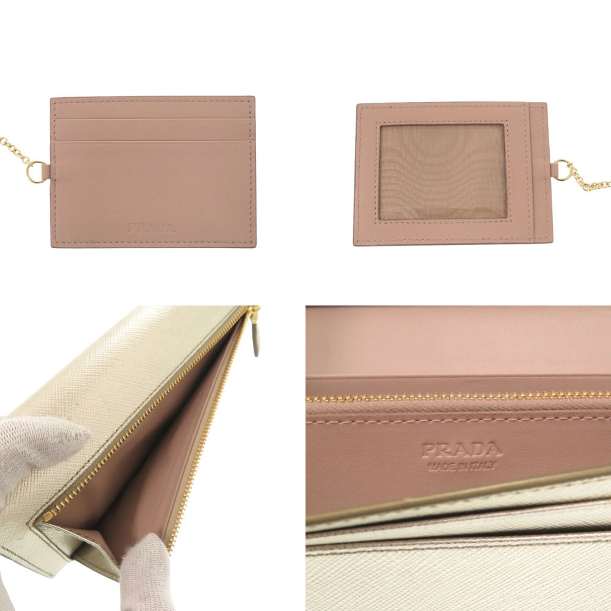 Leather Long Wallet (Bi-Fold) (Pre-Owned) - Prada - Modalova