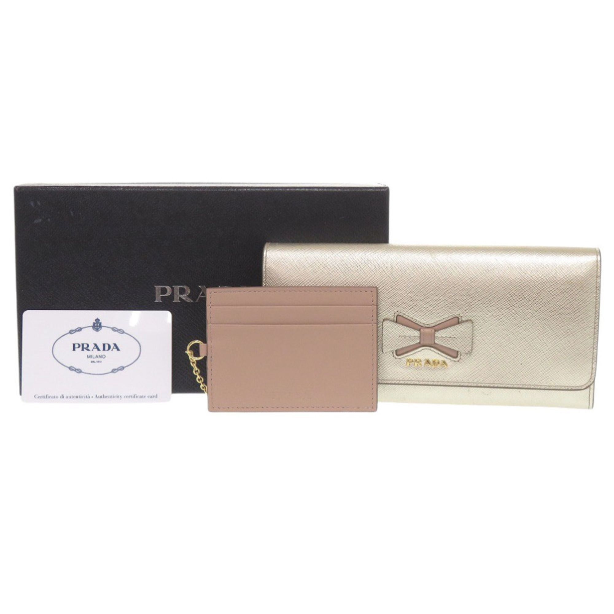 Leather Long Wallet (Bi-Fold) (Pre-Owned) - Prada - Modalova