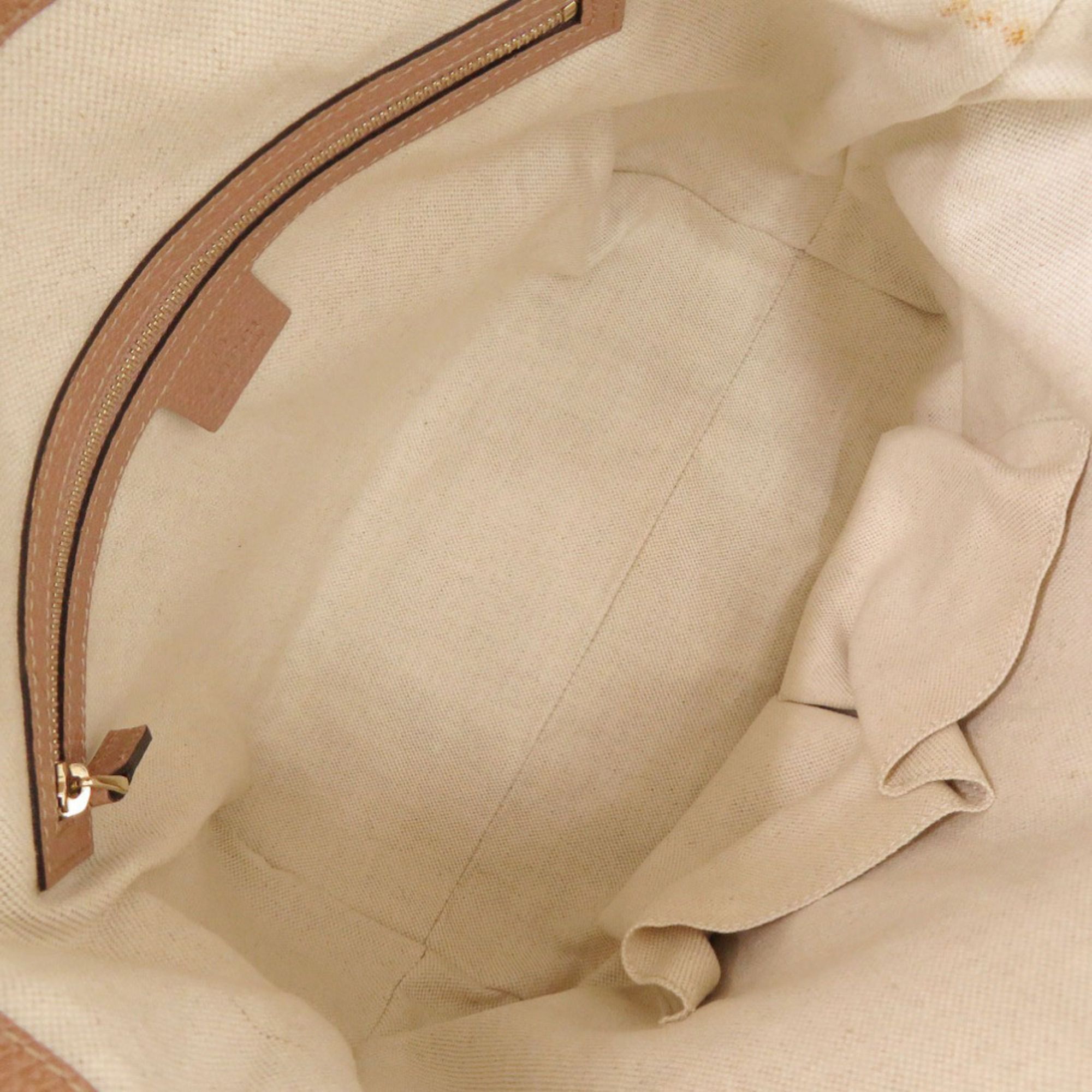Gg Canvas Leather Handbag (Pre-Owned) - Gucci - Modalova