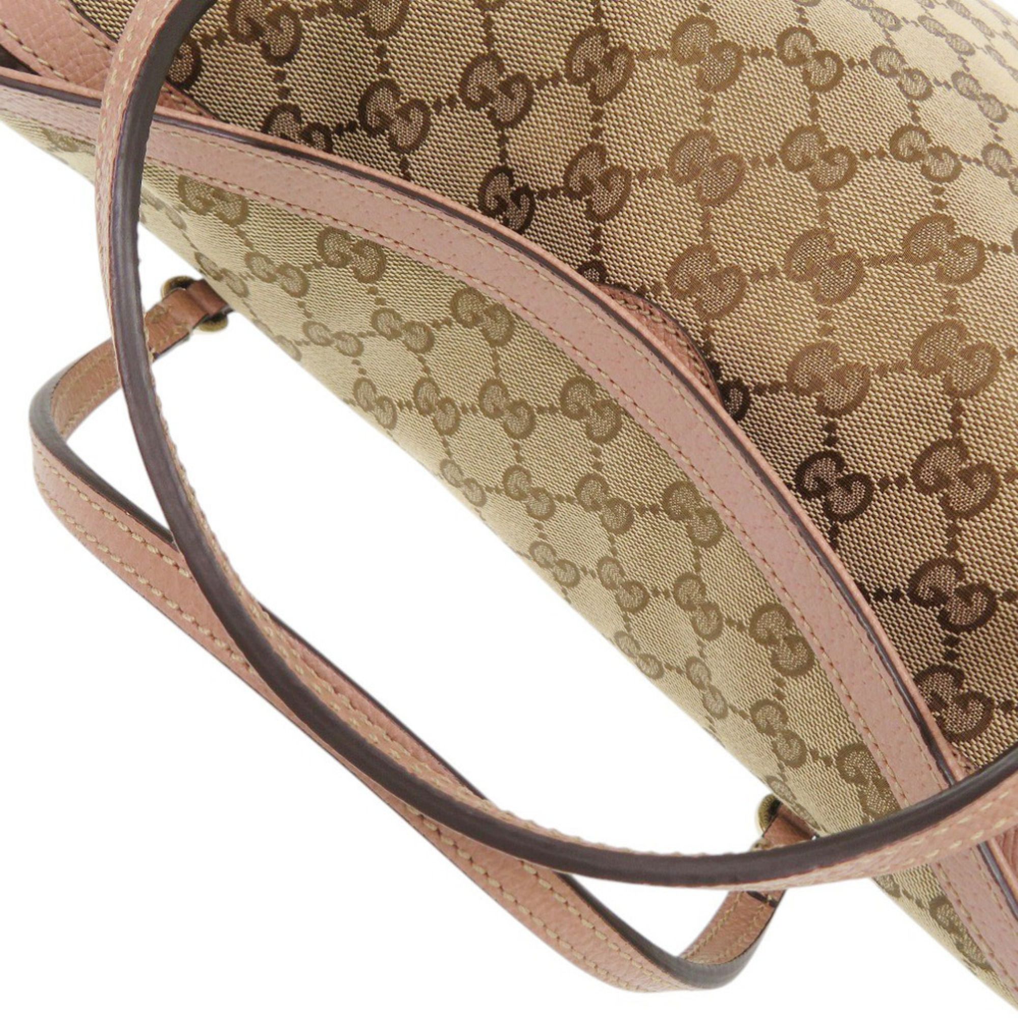 Gg Canvas Leather Handbag (Pre-Owned) - Gucci - Modalova
