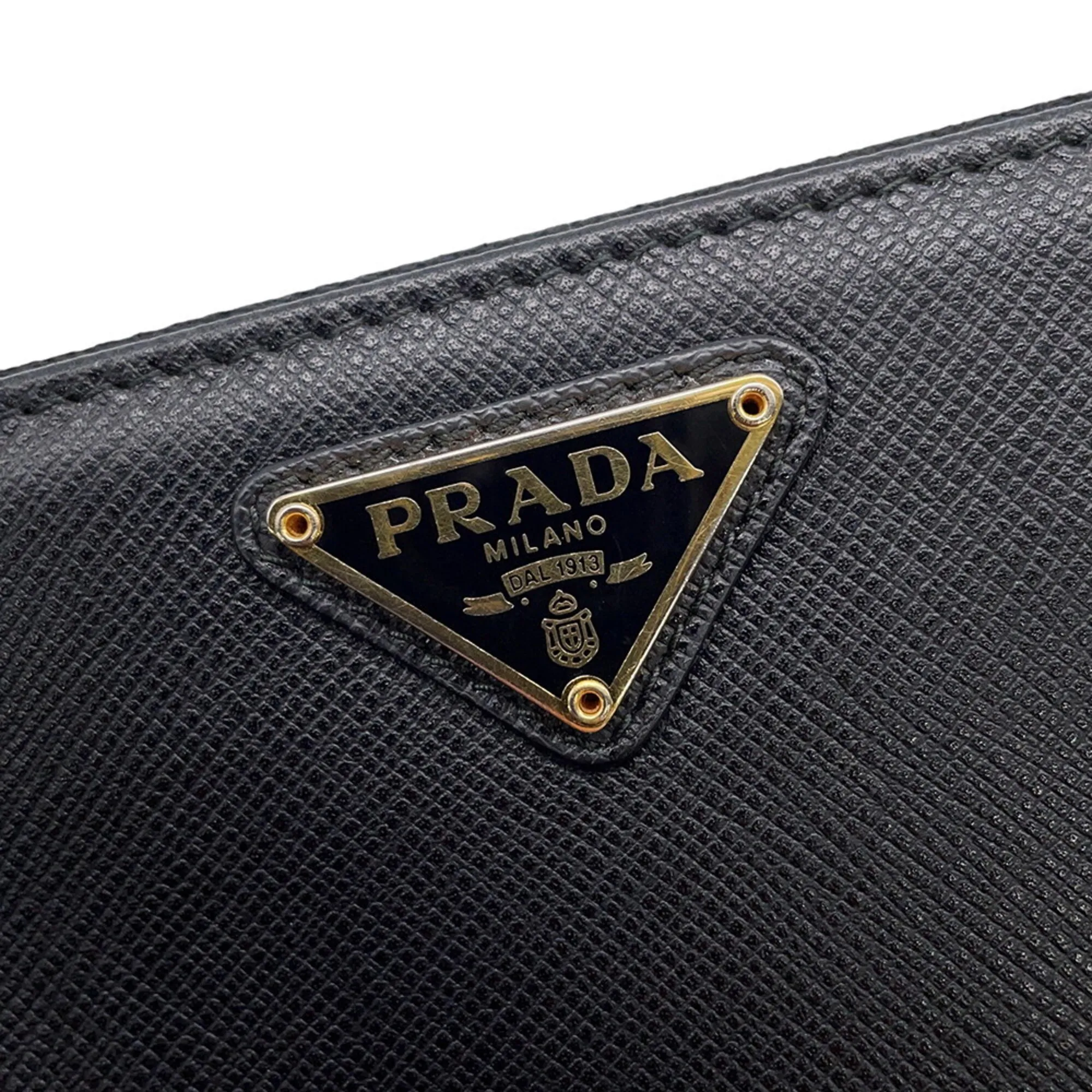 Saffiano Triangle Long Wallet (Bi-Fold) (Pre-Owned) - Prada - Modalova