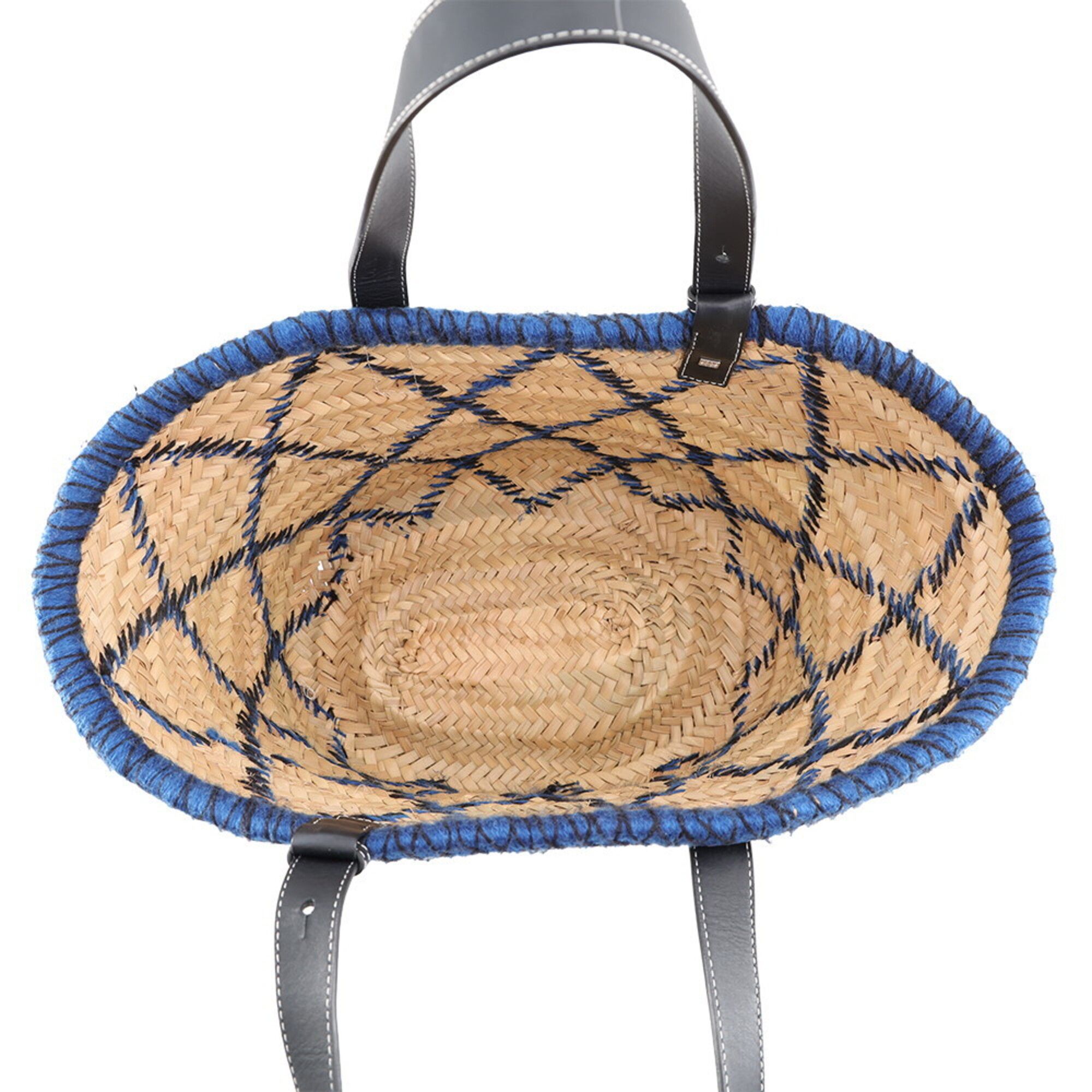 Raffia Leather Basket Handbag (Pre-Owned) - Loewe - Modalova