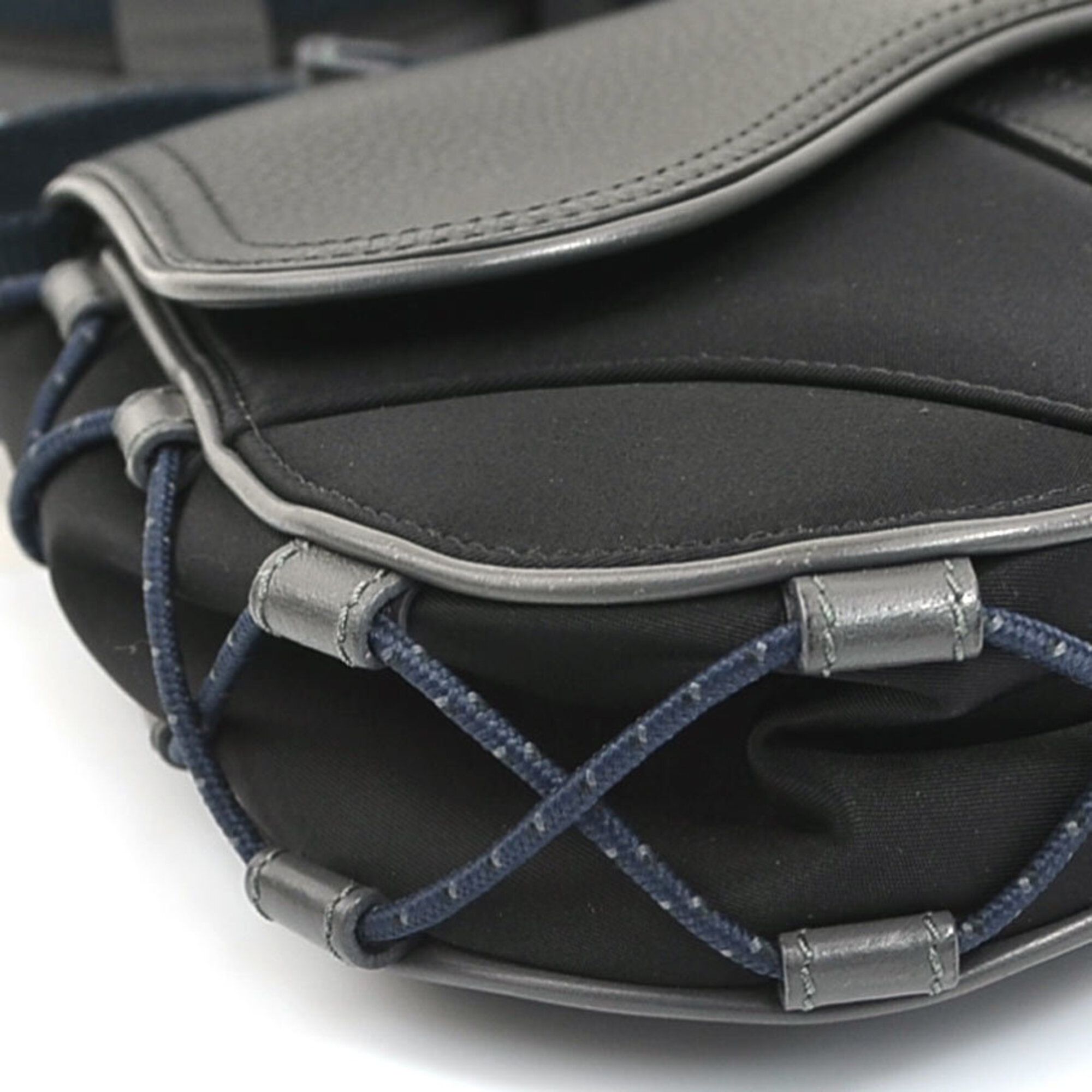 Leather Nylon Saddle Bag Shoulder Bag (Pre-Owned) - Christian Dior - Modalova