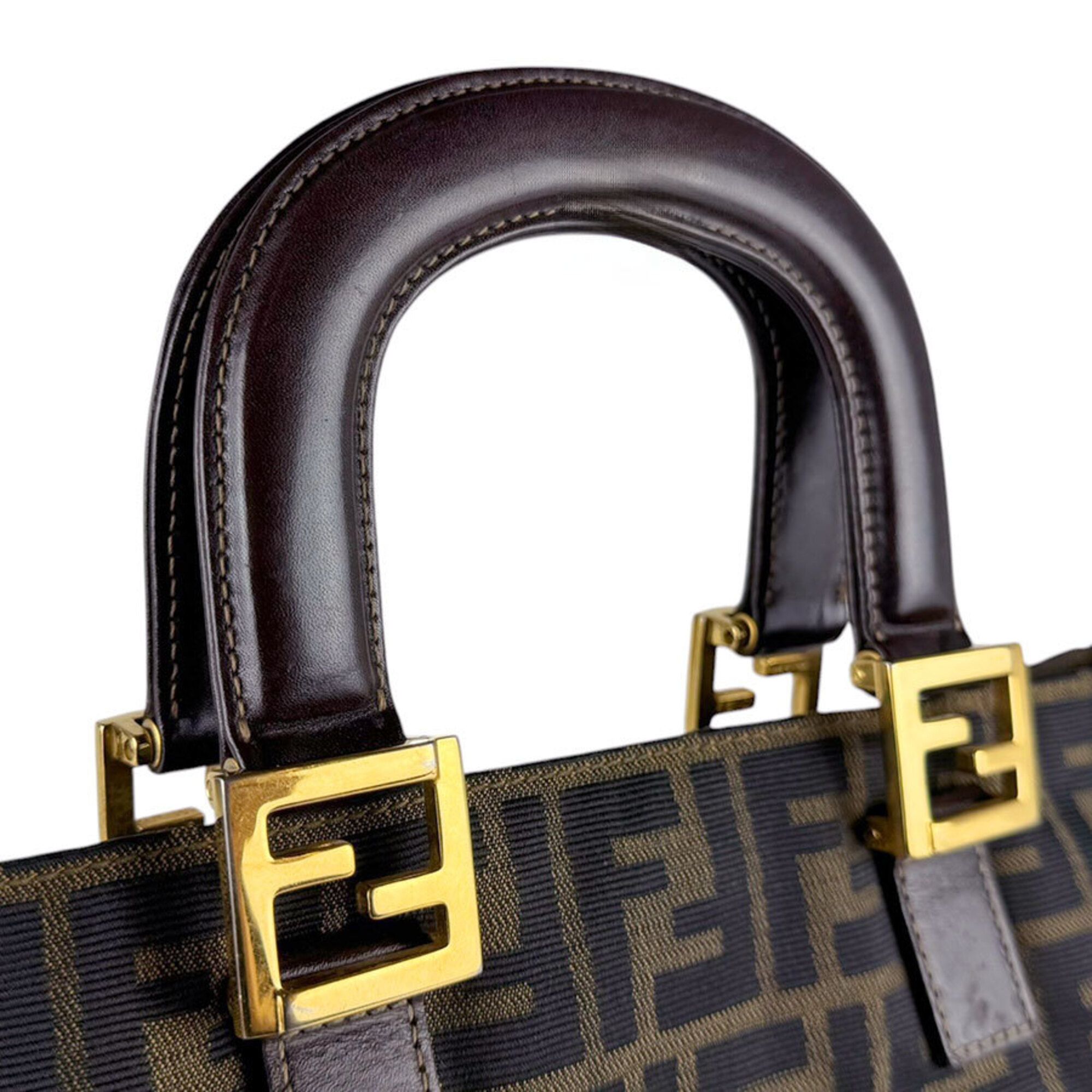Nylon Canvas Leather Handbag (Pre-Owned) - Fendi - Modalova