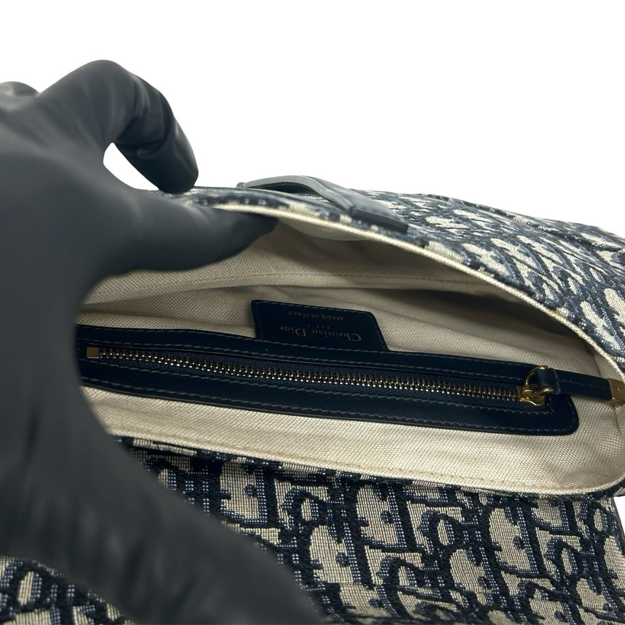 Canvas Leather Saddle Bag Shoulder Bag (Pre-Owned) - Christian Dior - Modalova