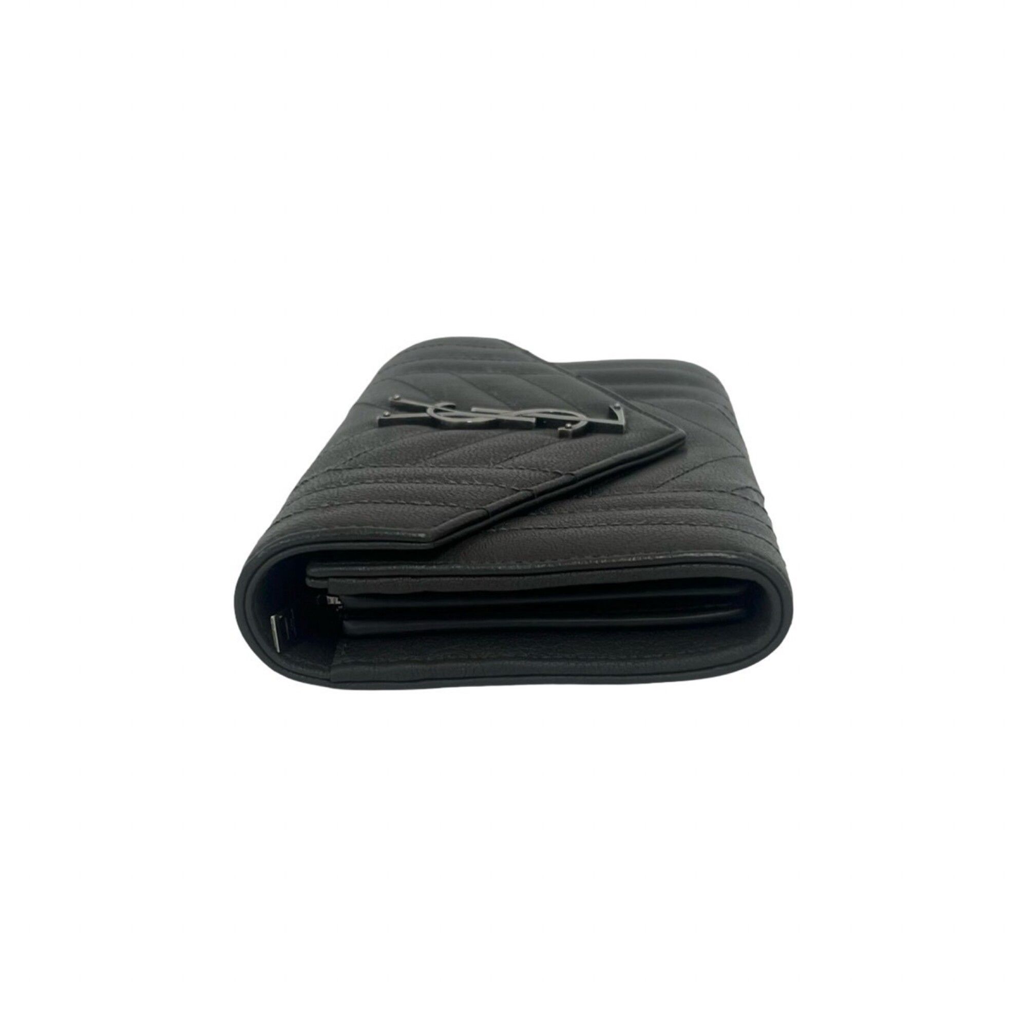 Leather Long Wallet (Bi-Fold) (Pre-Owned) - Saint Laurent - Modalova