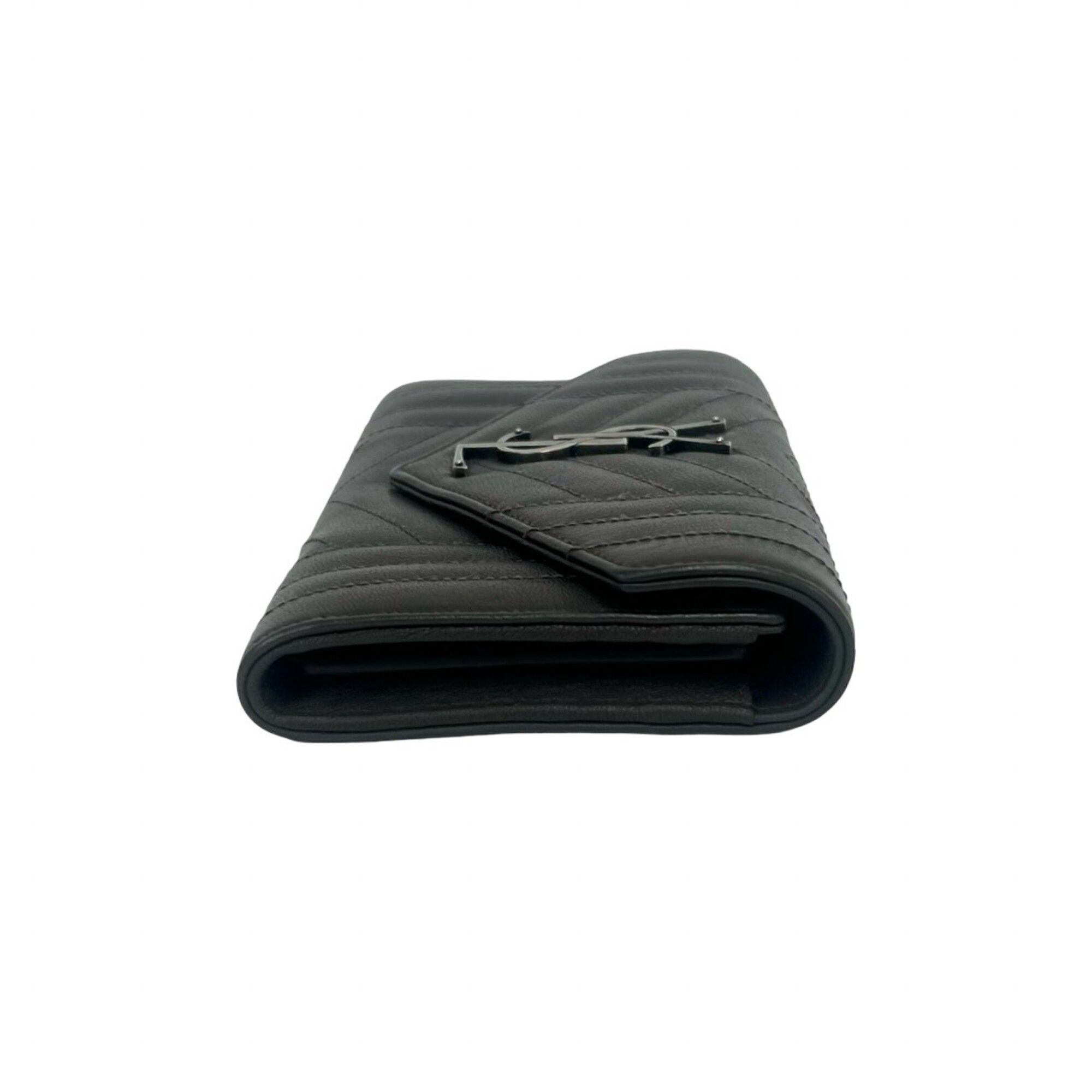 Leather Long Wallet (Bi-Fold) (Pre-Owned) - Saint Laurent - Modalova