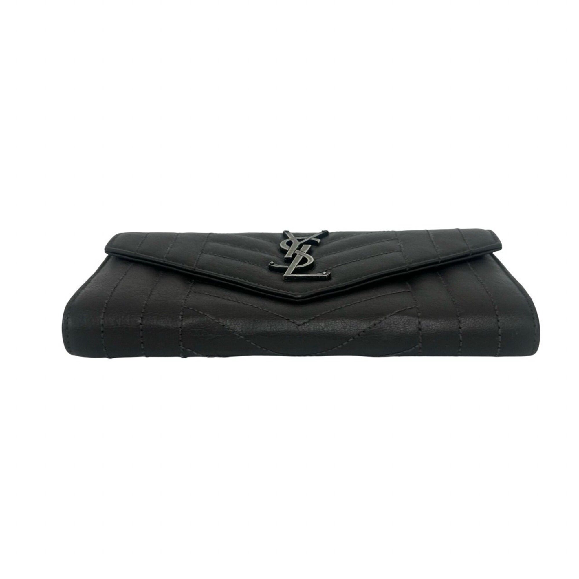 Leather Long Wallet (Bi-Fold) (Pre-Owned) - Saint Laurent - Modalova