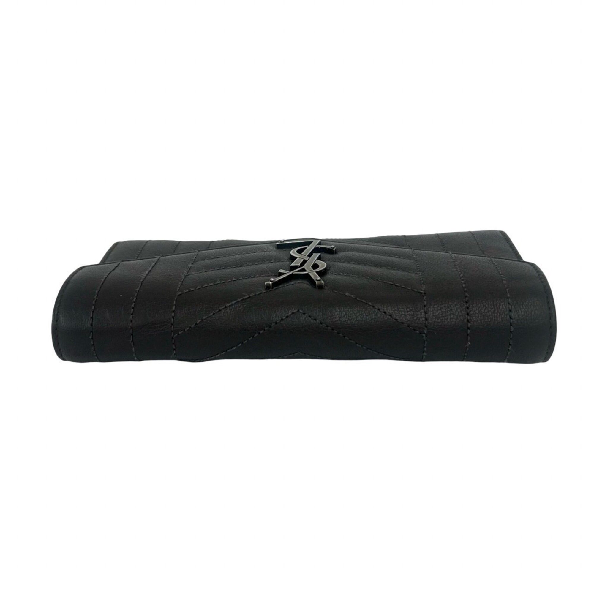 Leather Long Wallet (Bi-Fold) (Pre-Owned) - Saint Laurent - Modalova