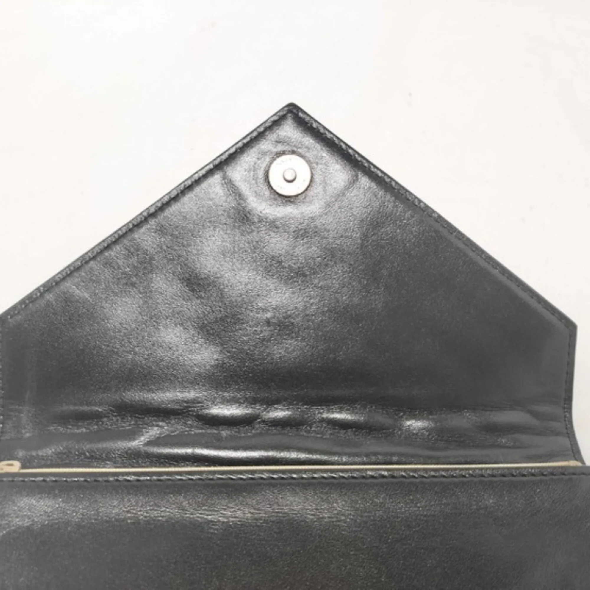 Leather Clutch Bag (Pre-Owned) - Yves Saint Laurent - Modalova