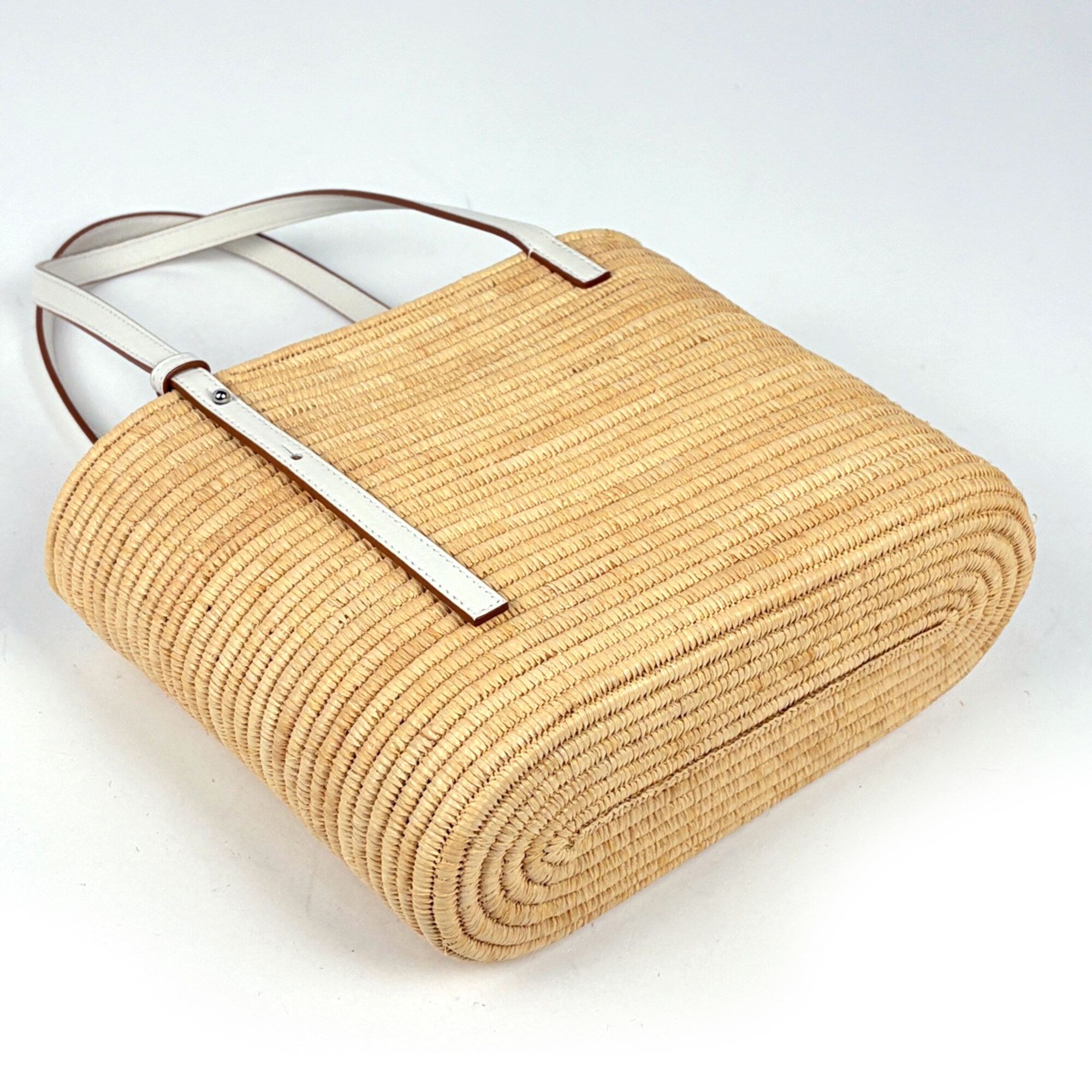 Raffia Leather Basket Tote Bag (Pre-Owned) - Loewe - Modalova