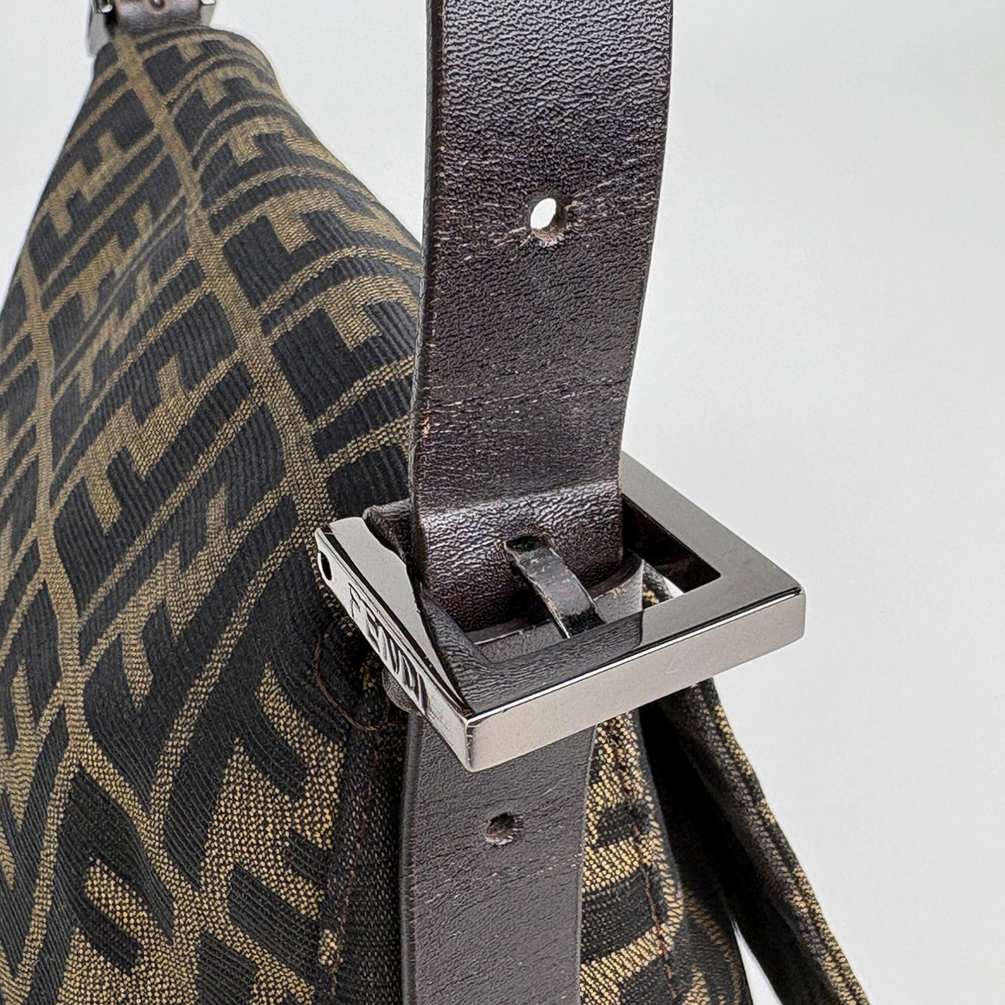 Zucca Canvas Leather Shoulder Bag (Pre-Owned) - Fendi - Modalova