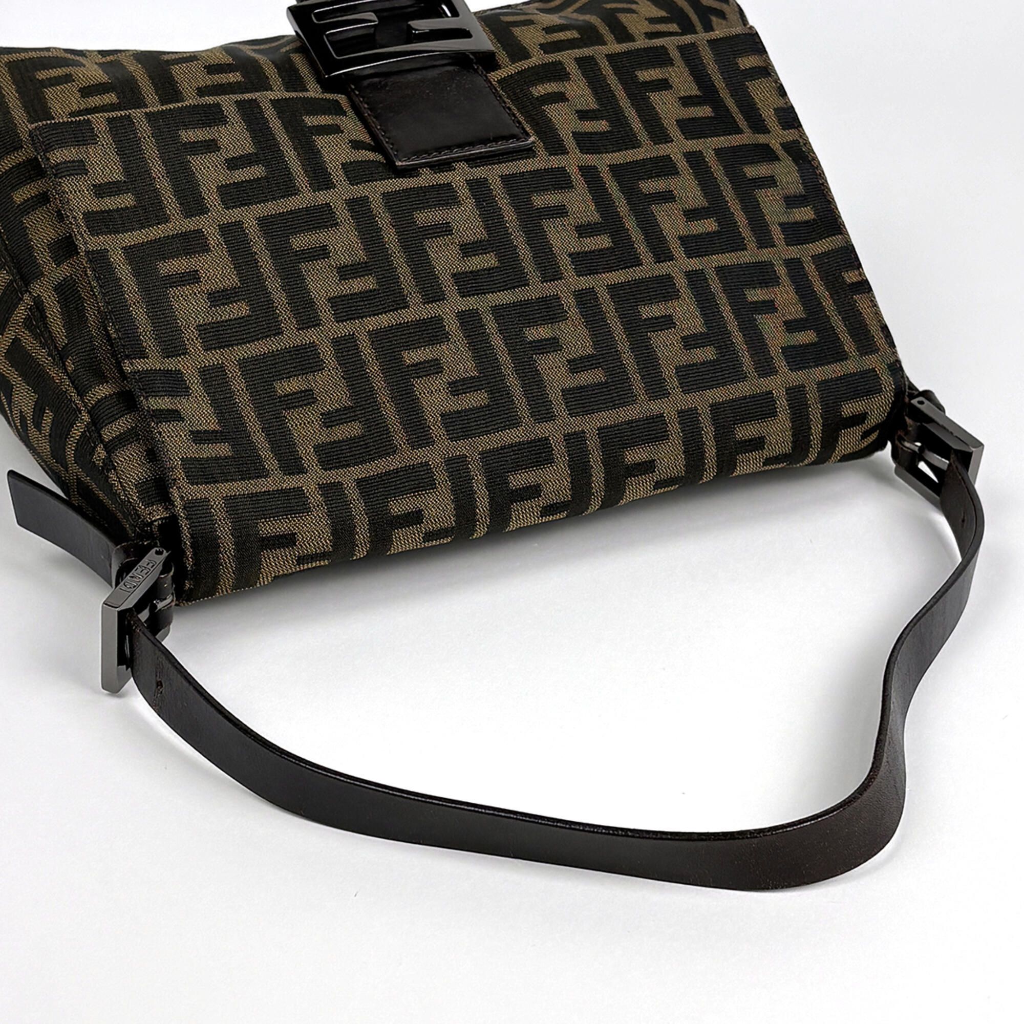 Zucca Canvas Leather Shoulder Bag (Pre-Owned) - Fendi - Modalova
