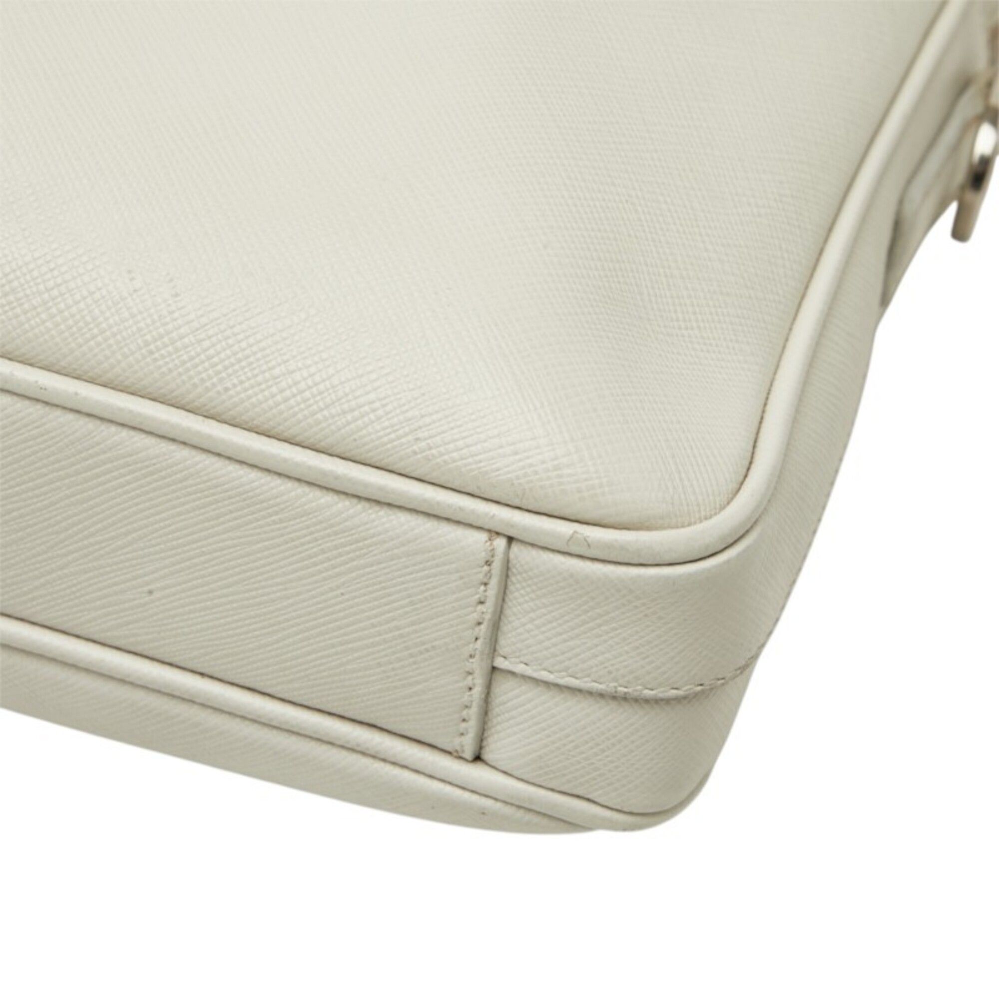 Saffiano Triangle Leather Briefcase Handbag (Pre-Owned) - Prada - Modalova