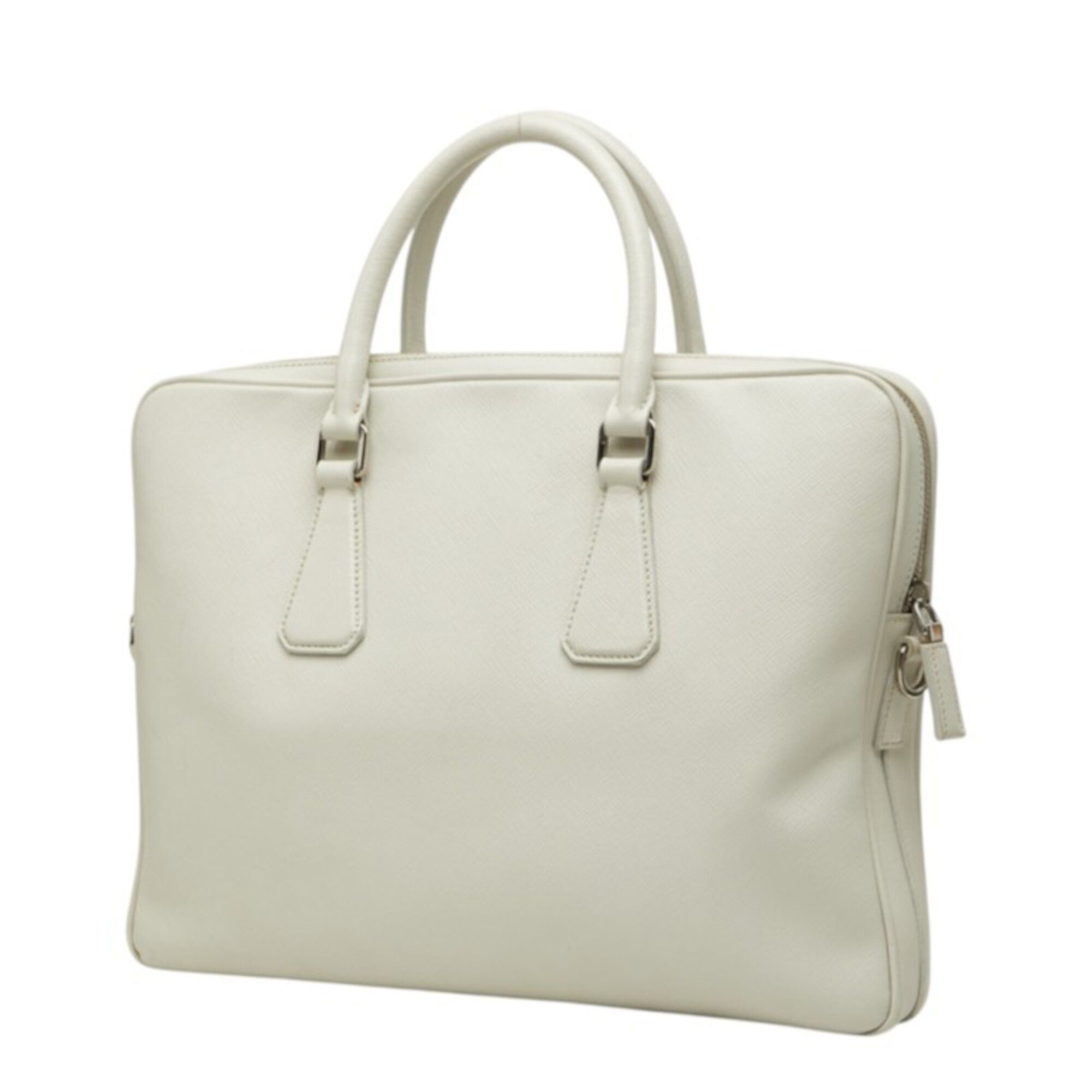 Saffiano Triangle Leather Briefcase Handbag (Pre-Owned) - Prada - Modalova