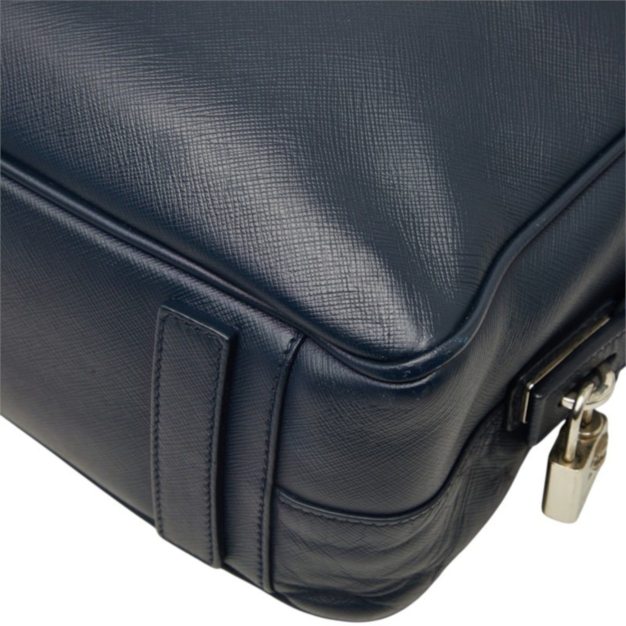 Saffiano Triangle Leather Briefcase (Pre-Owned) - Prada - Modalova