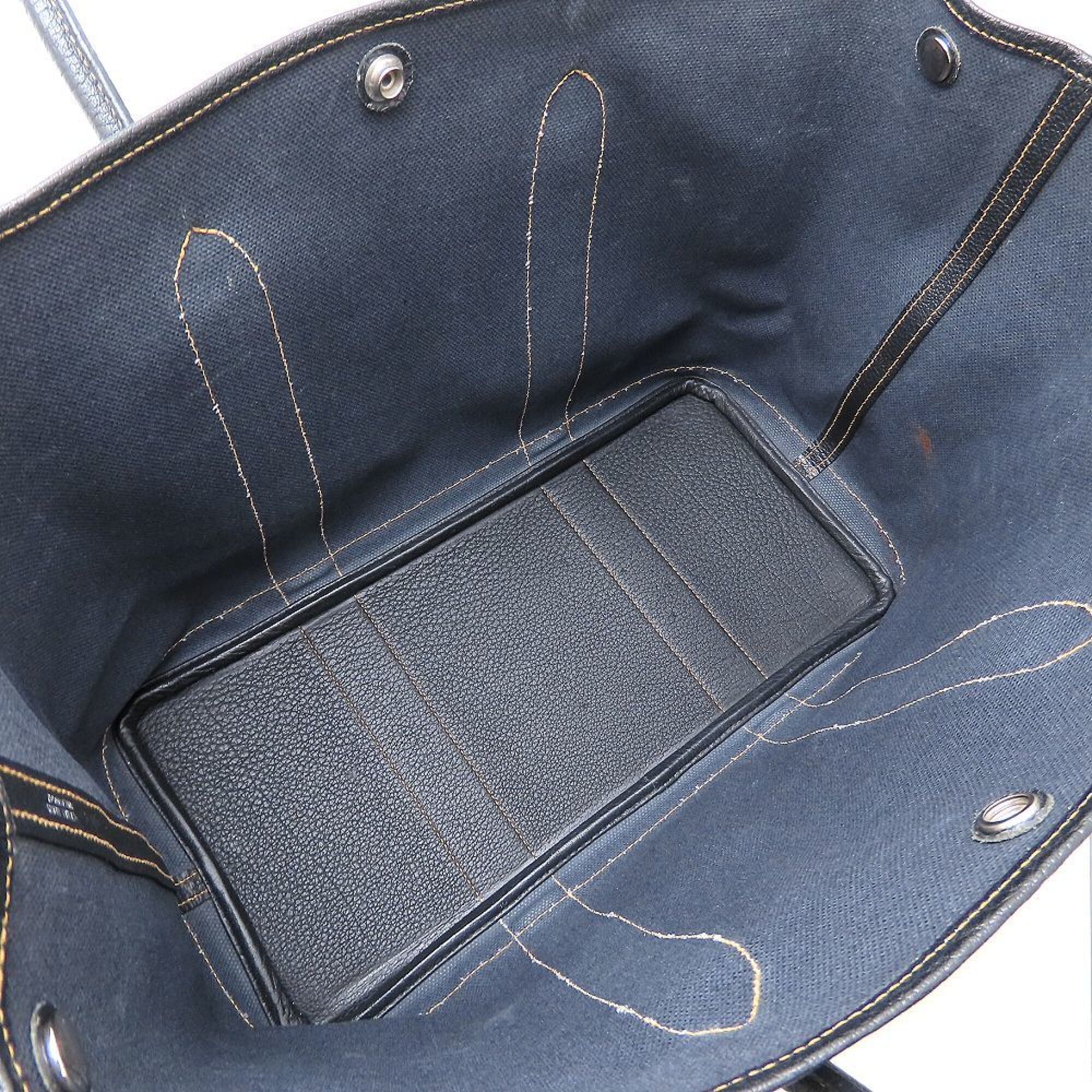 Toile H Leather Tote Bag (Pre-Owned) - Hermes - Modalova