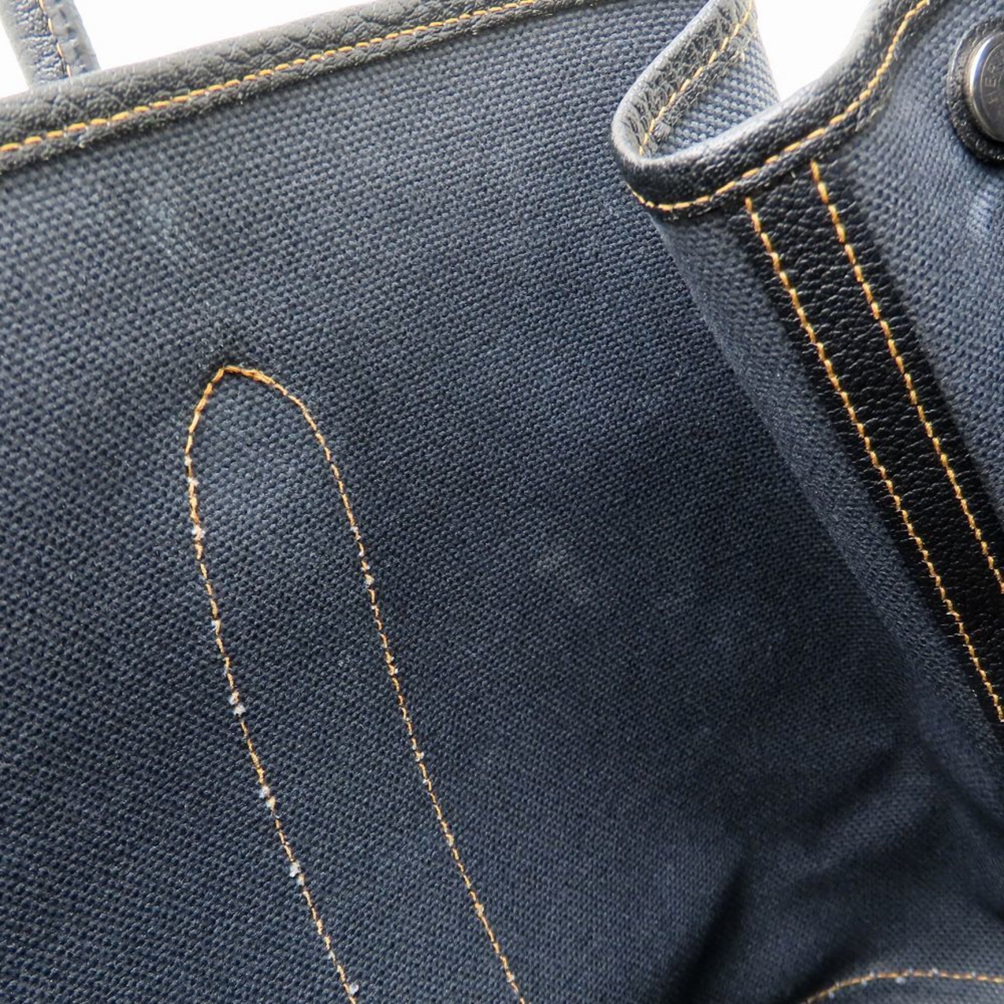 Toile H Leather Tote Bag (Pre-Owned) - Hermes - Modalova