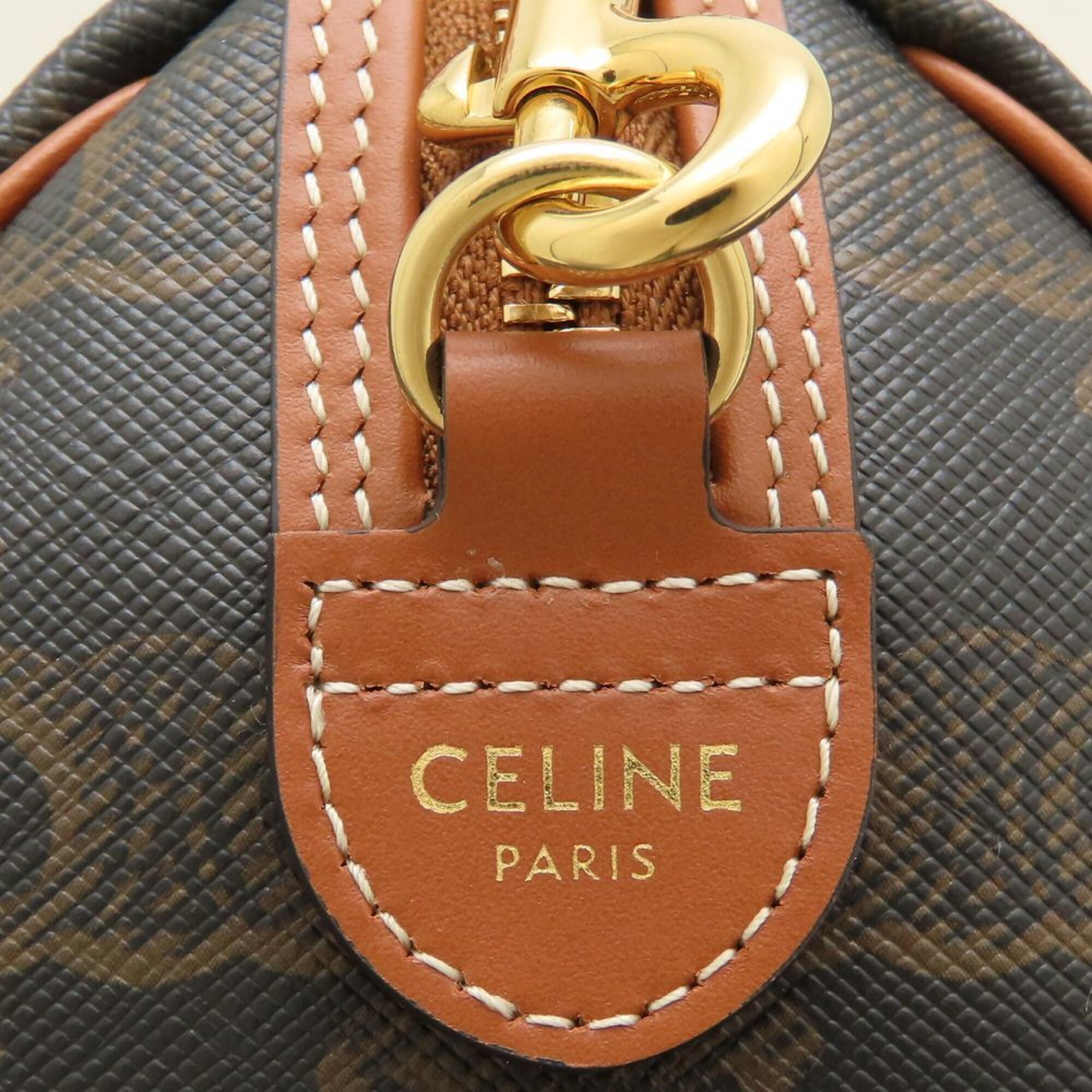 Leather Canvas Boston Bag Handbag (Pre-Owned) - Celine - Modalova