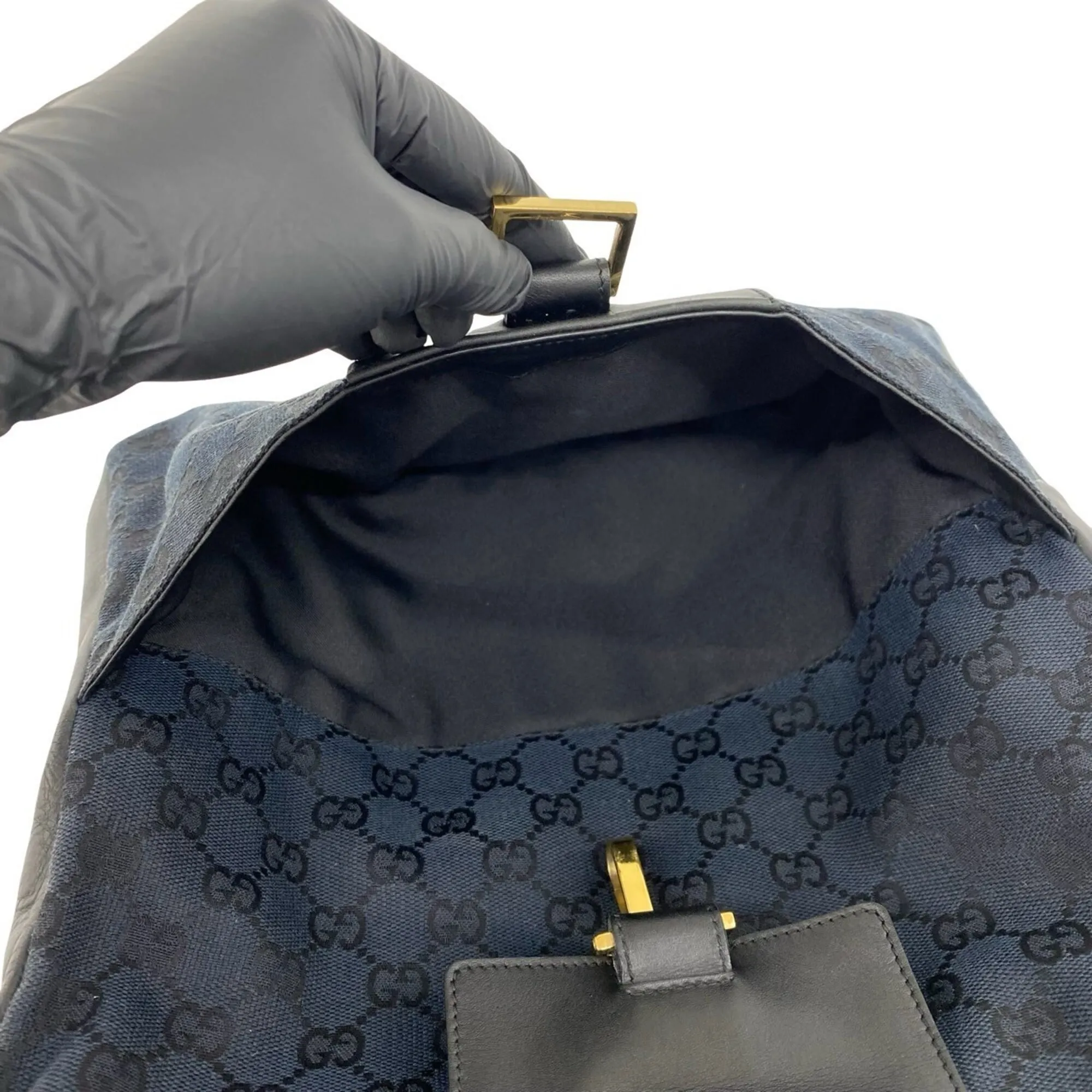 Canvas Leather Shoulder Bag Tote Bag (Pre-Owned) - Gucci - Modalova