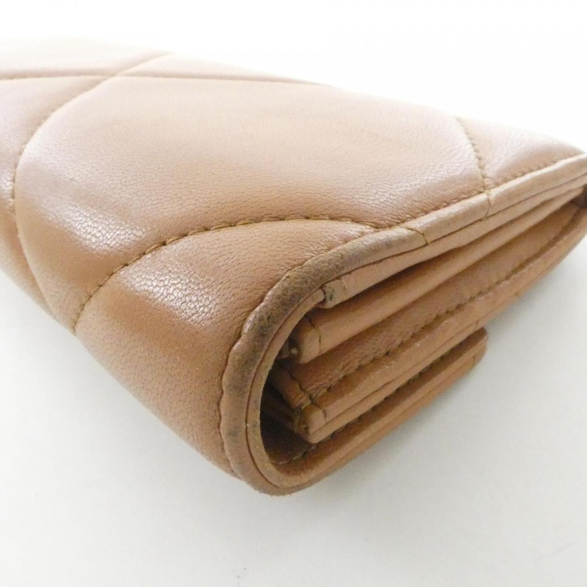 Leather Long Wallet (Bi-Fold) (Pre-Owned) - Chanel - Modalova