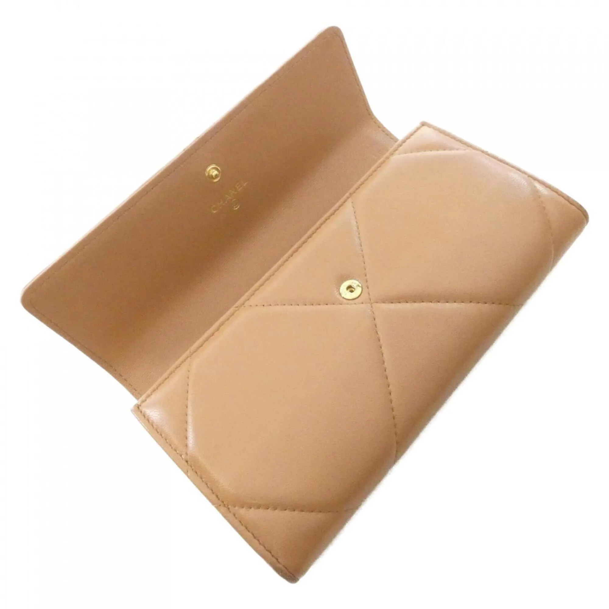 Leather Long Wallet (Bi-Fold) (Pre-Owned) - Chanel - Modalova