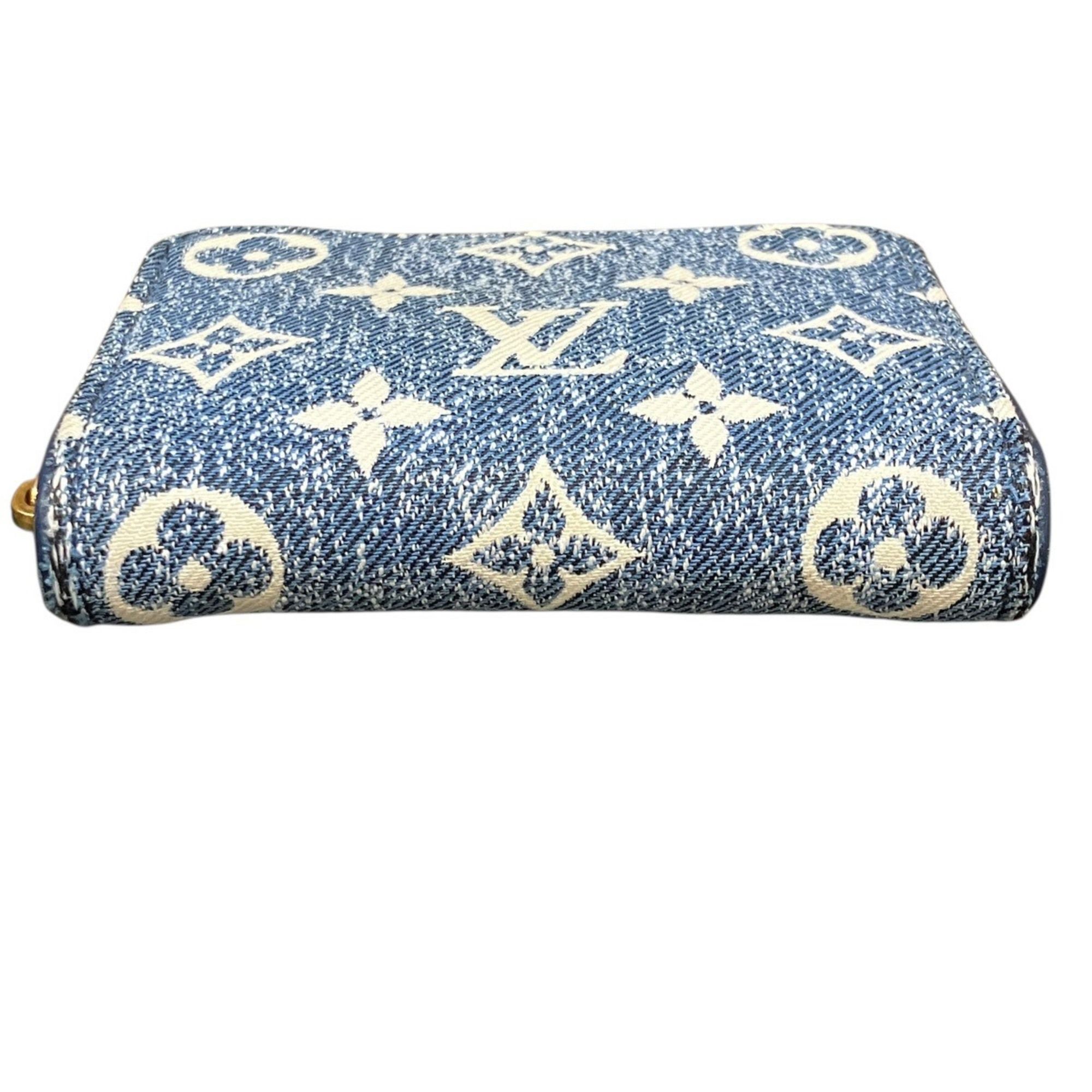 Monogram Denim Denim Coin Purse/Coin Case (Pre-Owned) - Louis Vuitton - Modalova