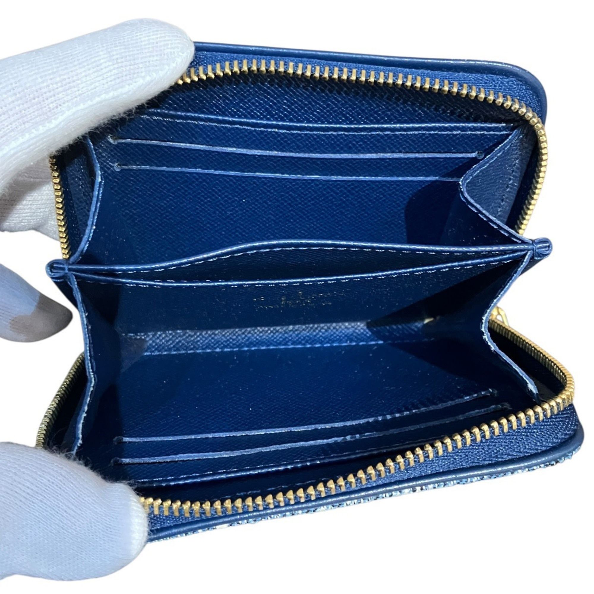 Monogram Denim Denim Coin Purse/Coin Case (Pre-Owned) - Louis Vuitton - Modalova