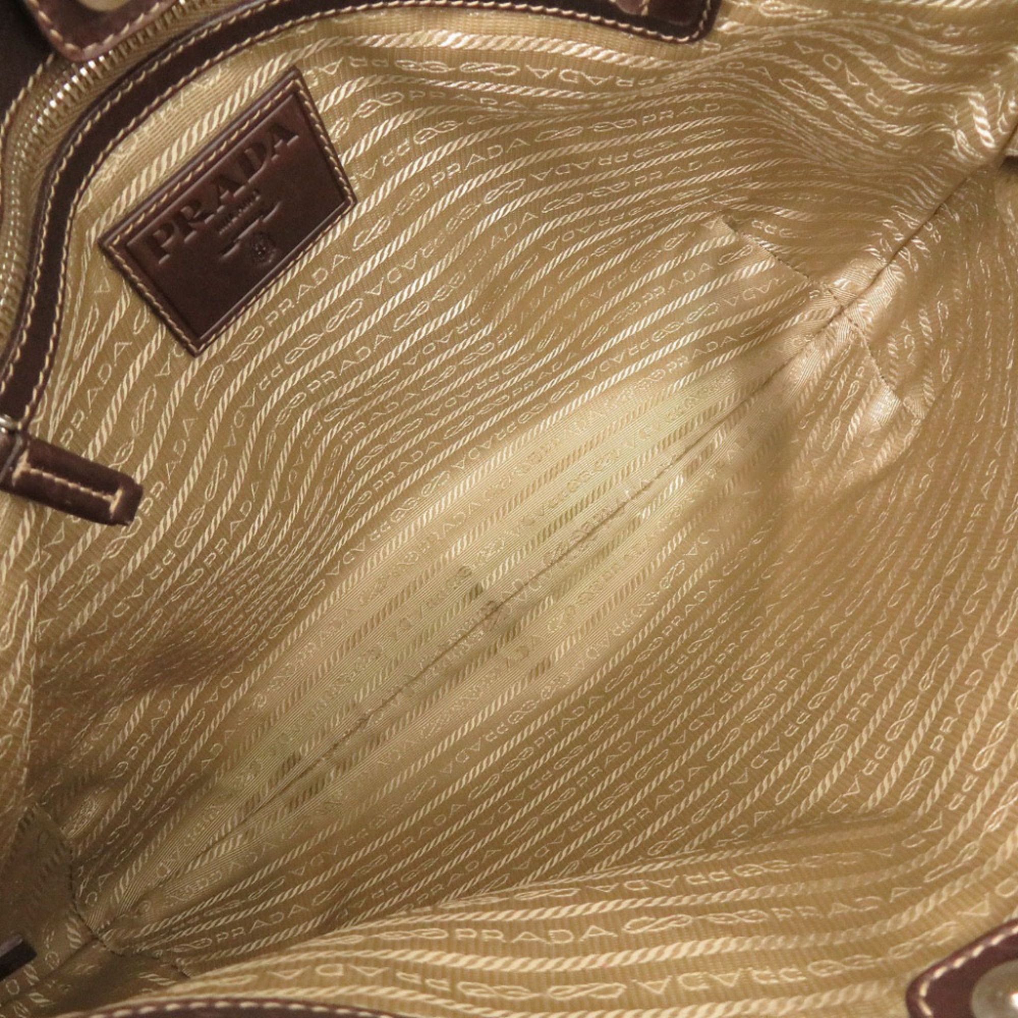 Canvas Leather Shoulder Bag (Pre-Owned) - Prada - Modalova