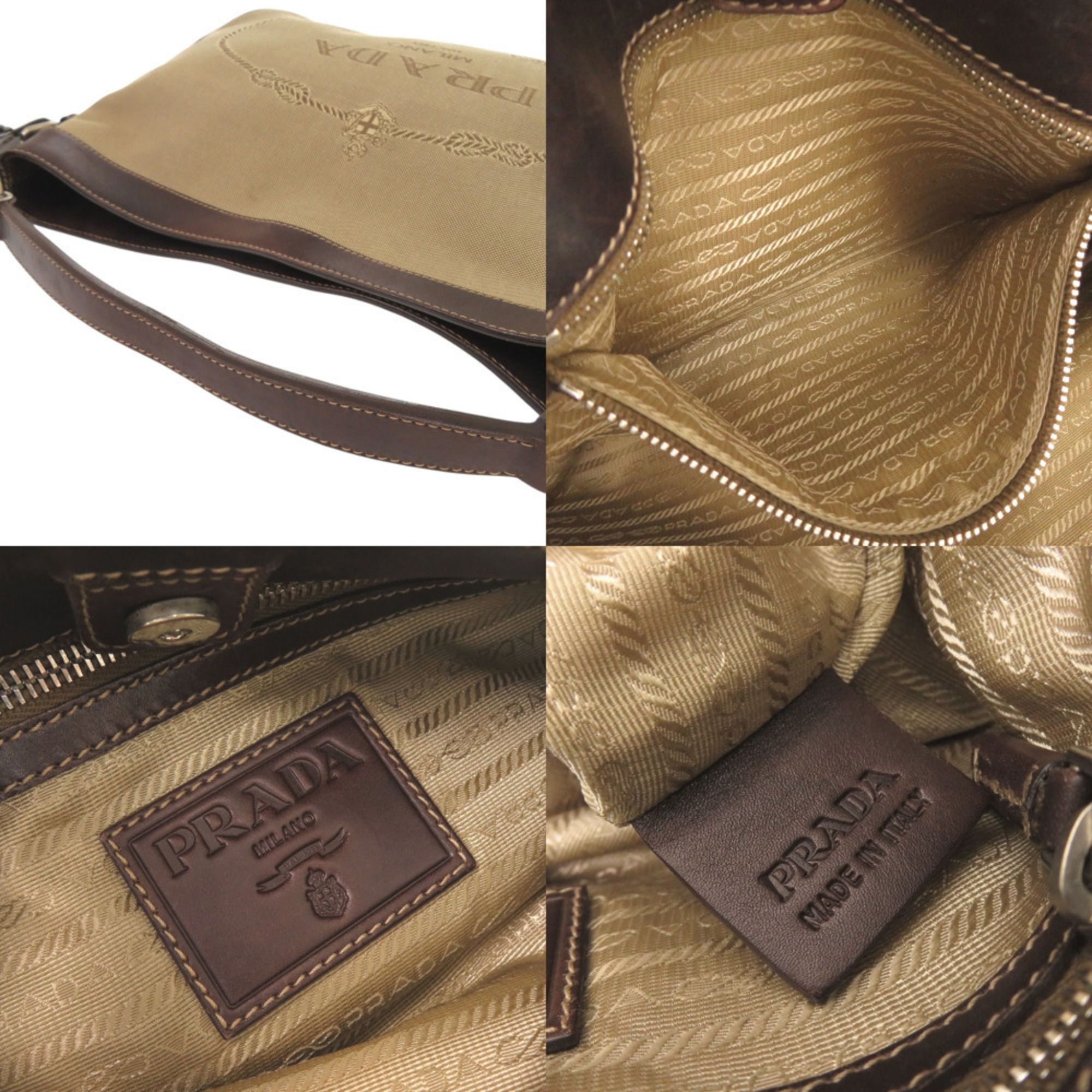 Canvas Leather Shoulder Bag (Pre-Owned) - Prada - Modalova