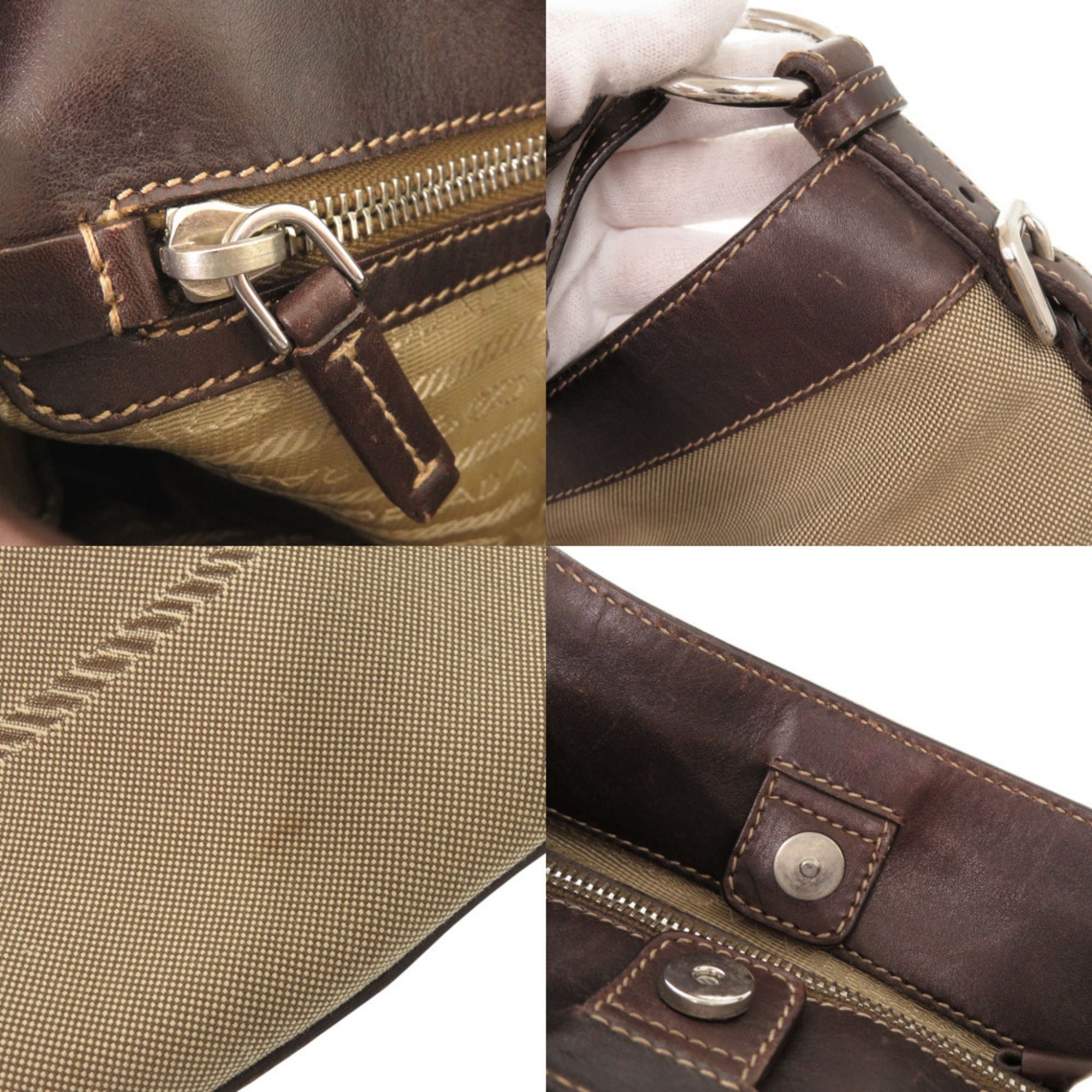Canvas Leather Shoulder Bag (Pre-Owned) - Prada - Modalova