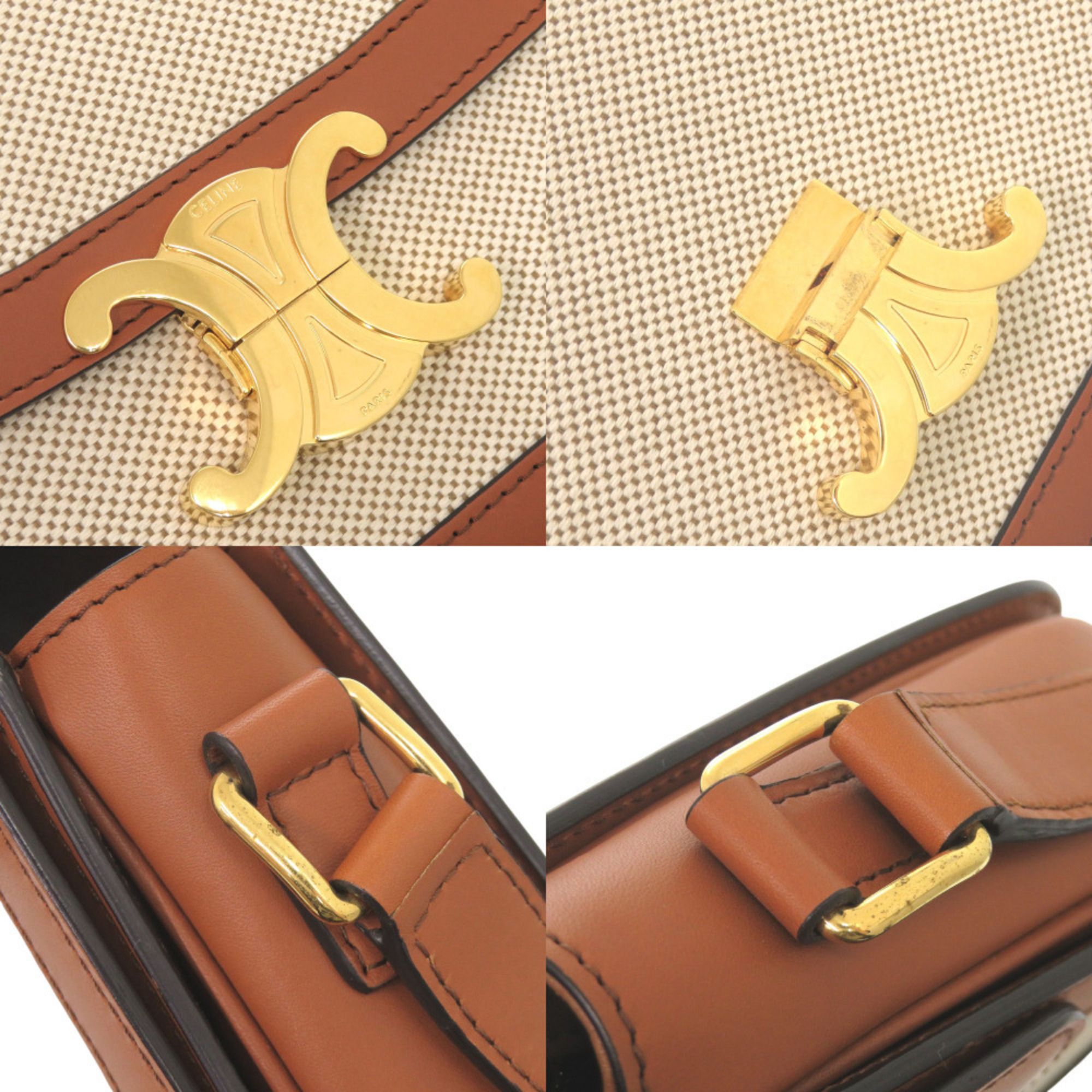 Textile Leather Shoulder Bag (Pre-Owned) - Celine - Modalova