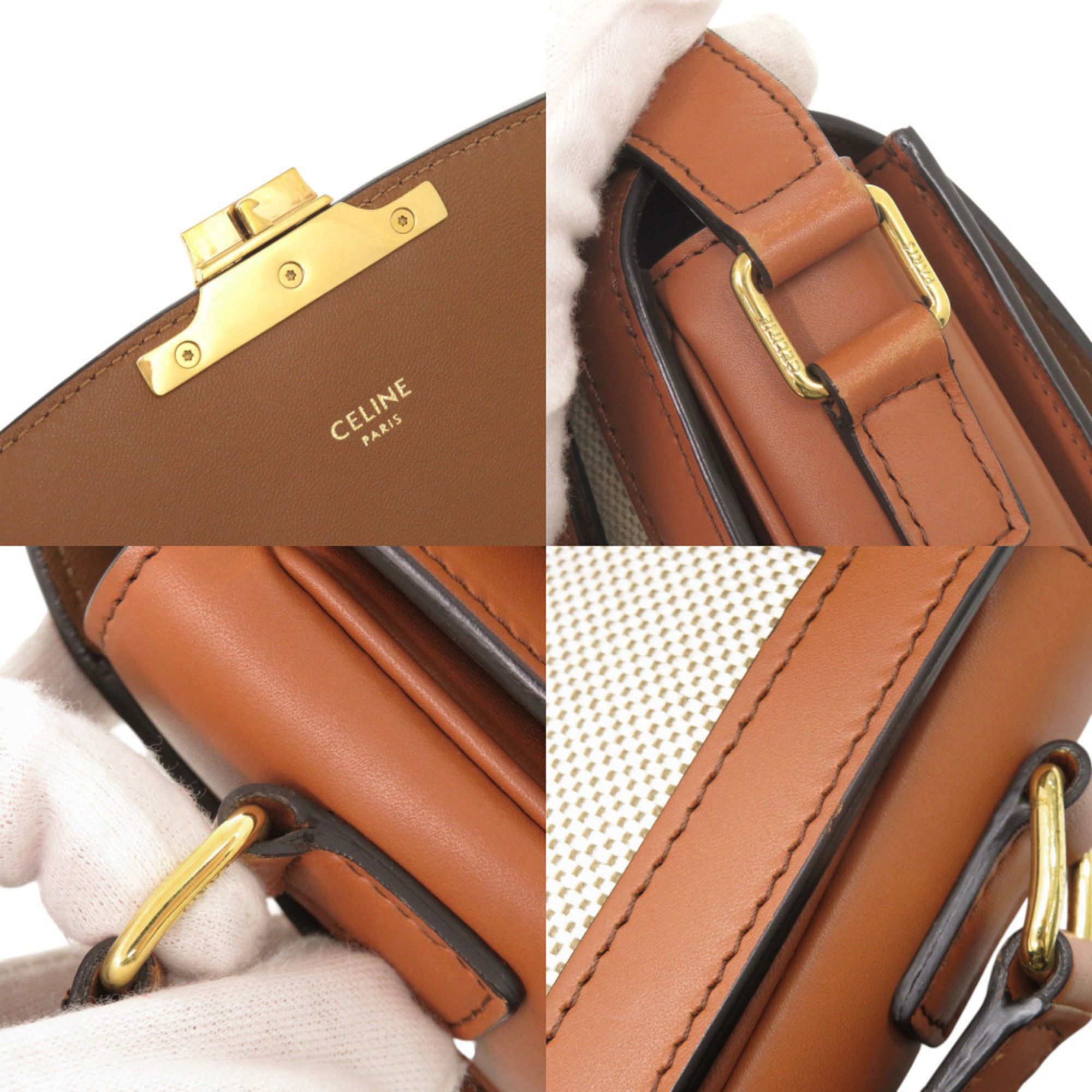 Textile Leather Shoulder Bag (Pre-Owned) - Celine - Modalova