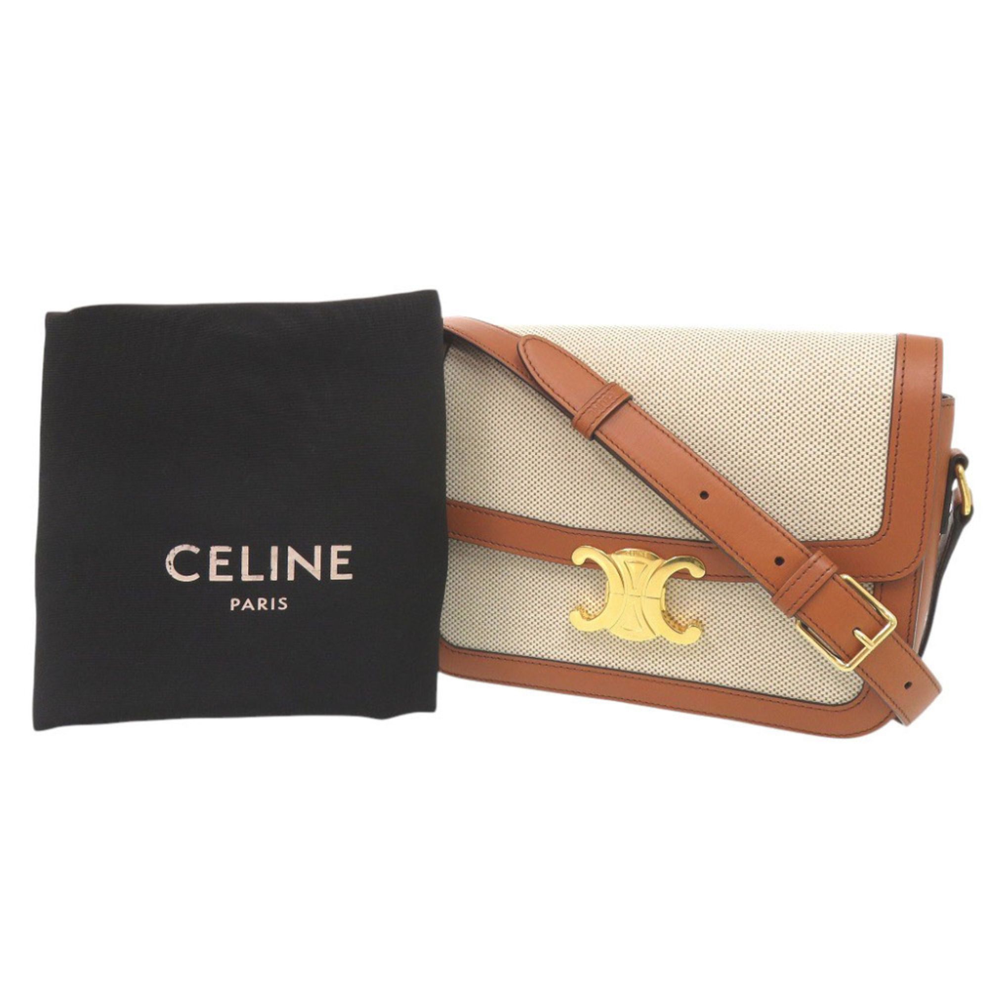 Textile Leather Shoulder Bag (Pre-Owned) - Celine - Modalova