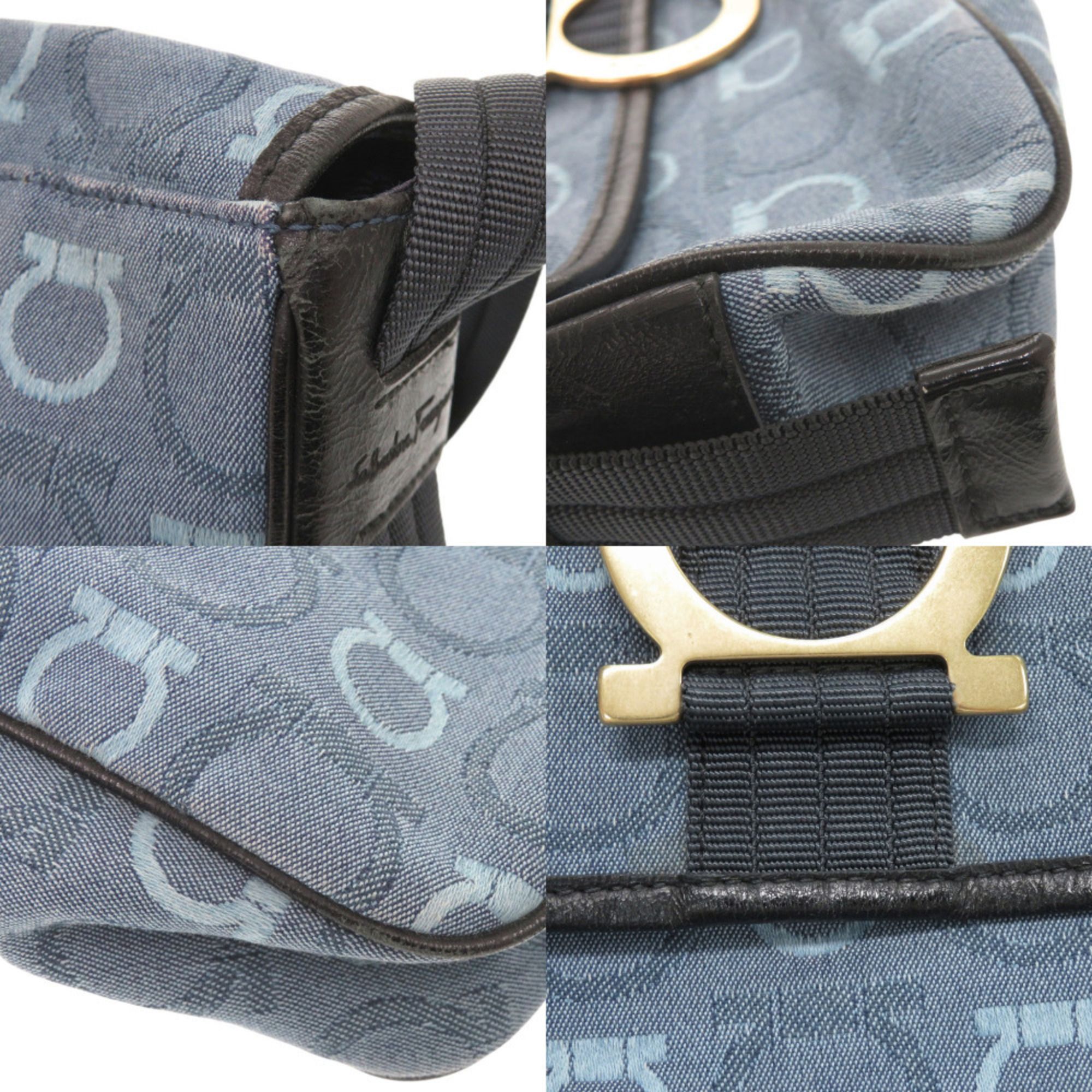 Canvas Leather Shoulder Bag (Pre-Owned) - Salvatore Ferragamo - Modalova