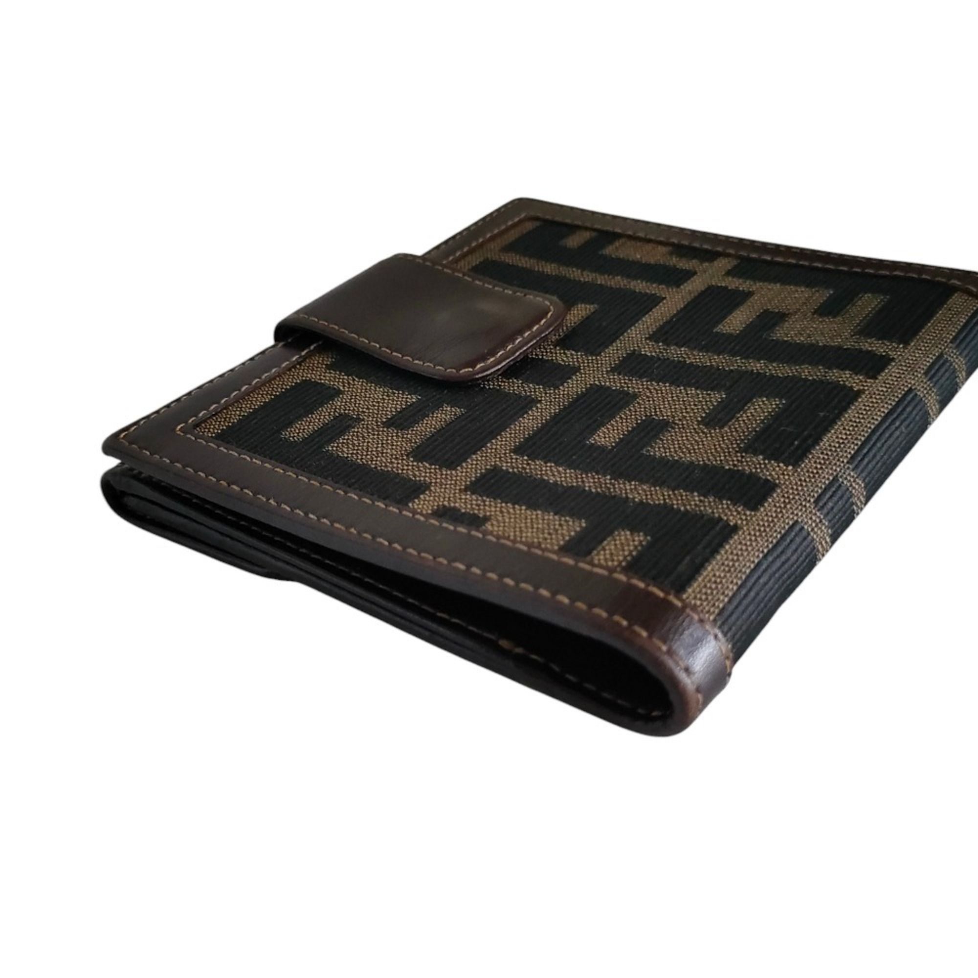 Zucca Canvas Leather Wallet (Bi-Fold) (Pre-Owned) - Fendi - Modalova