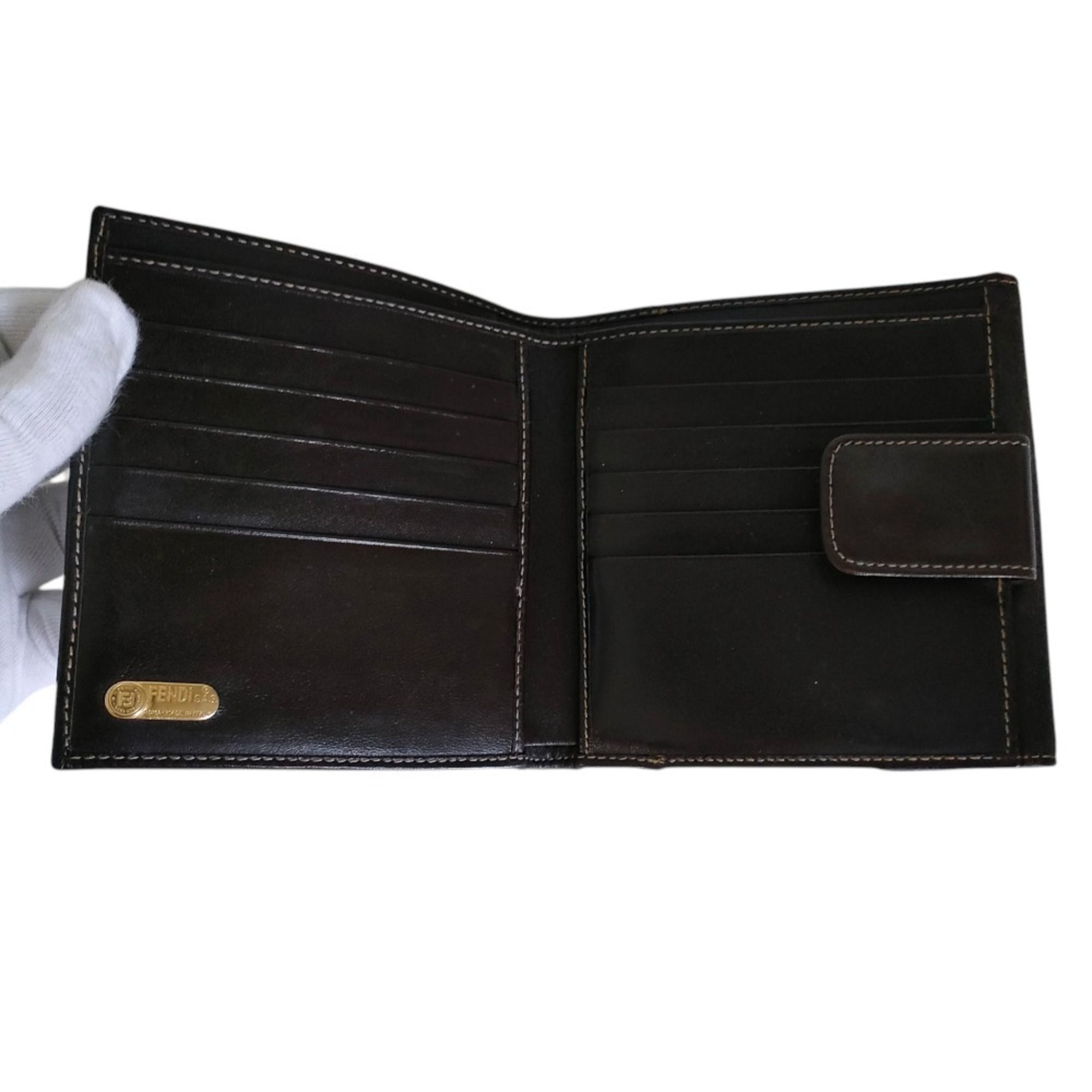 Zucca Canvas Leather Wallet (Bi-Fold) (Pre-Owned) - Fendi - Modalova