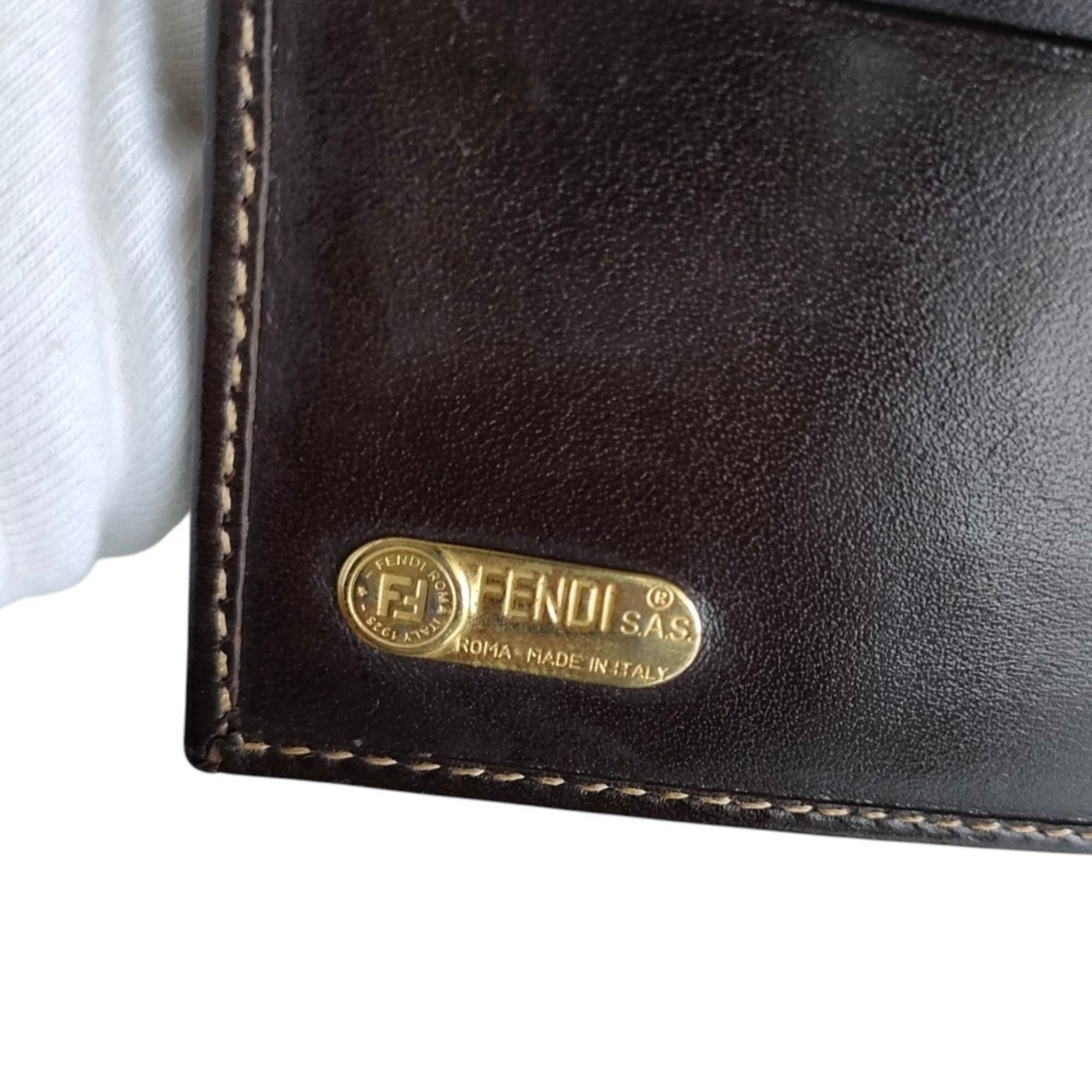 Zucca Canvas Leather Wallet (Bi-Fold) (Pre-Owned) - Fendi - Modalova