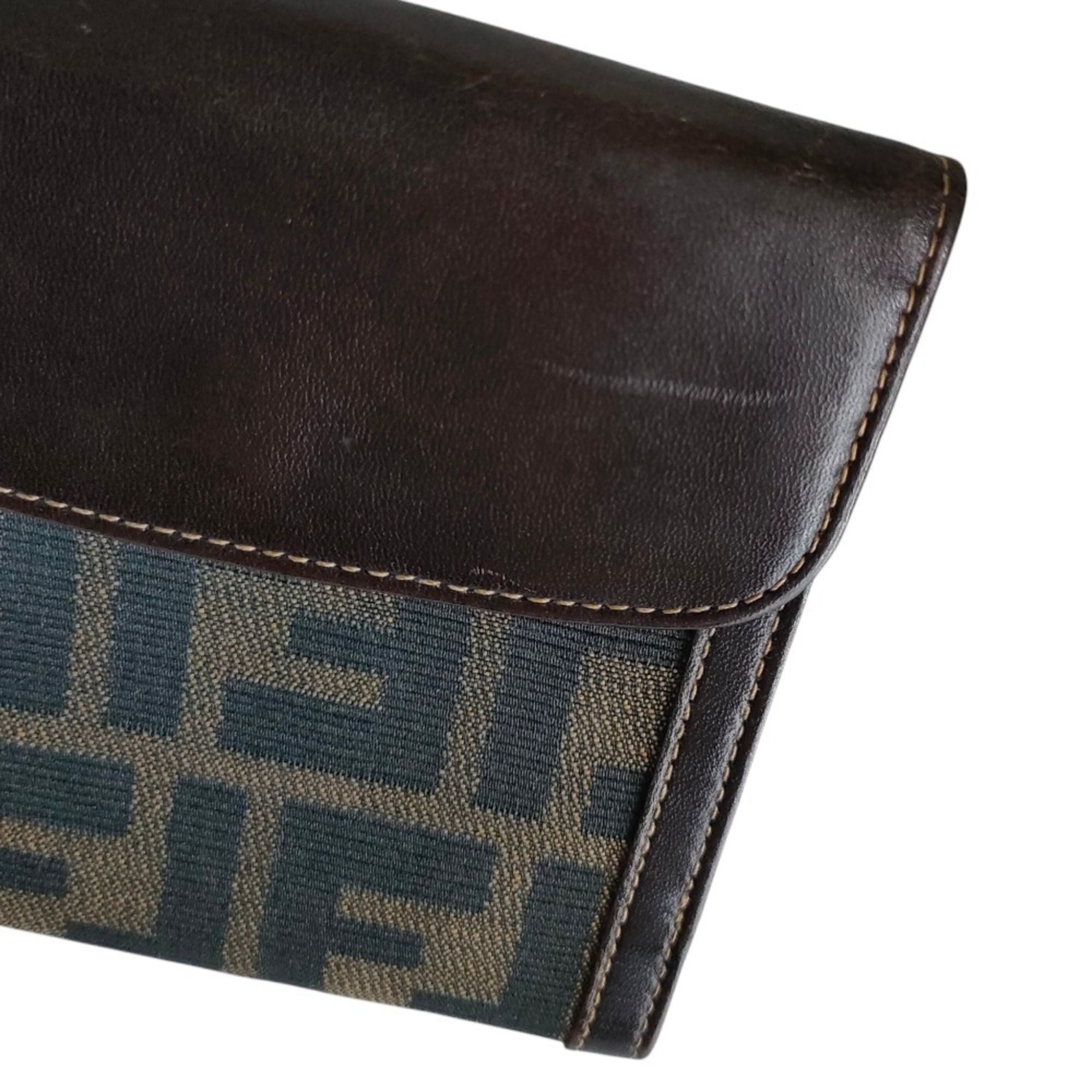 Zucca Canvas Leather Wallet (Bi-Fold) (Pre-Owned) - Fendi - Modalova