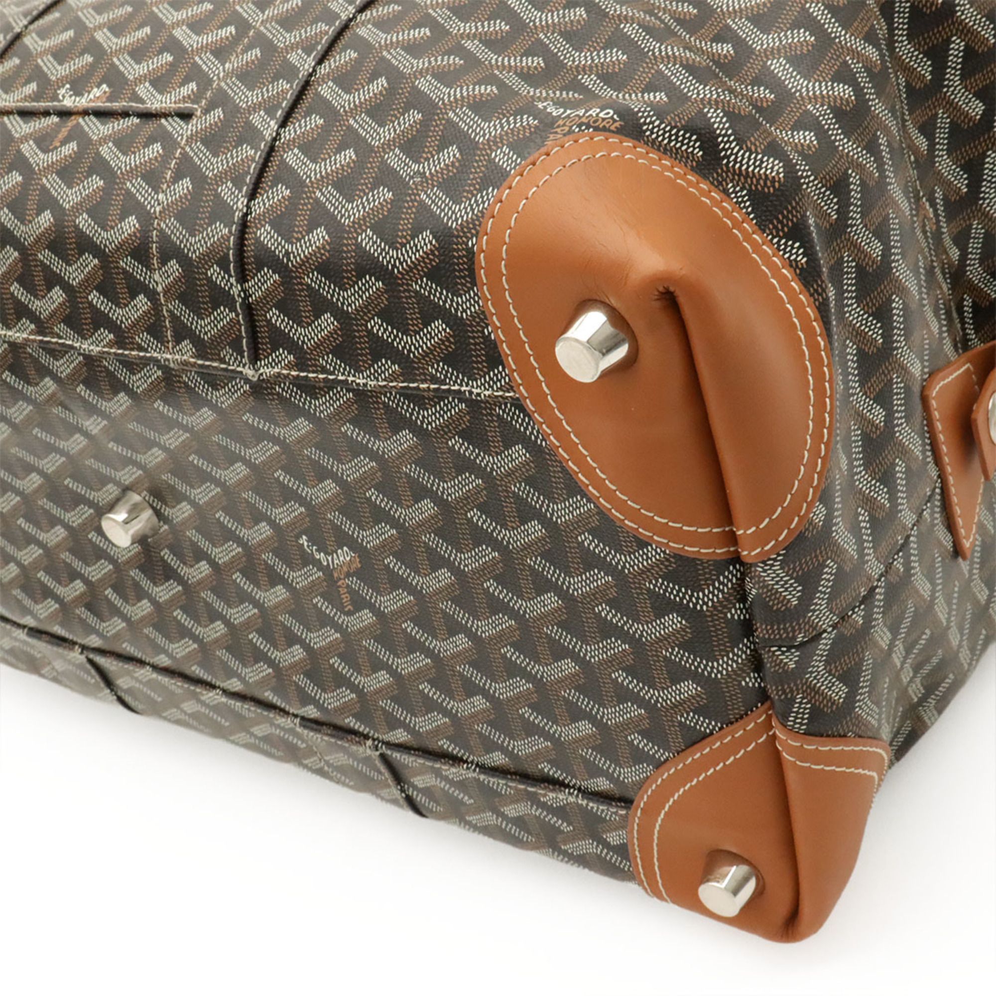 Coated Canvas Leather Boston Bag (Pre-Owned) - Goyard - Modalova