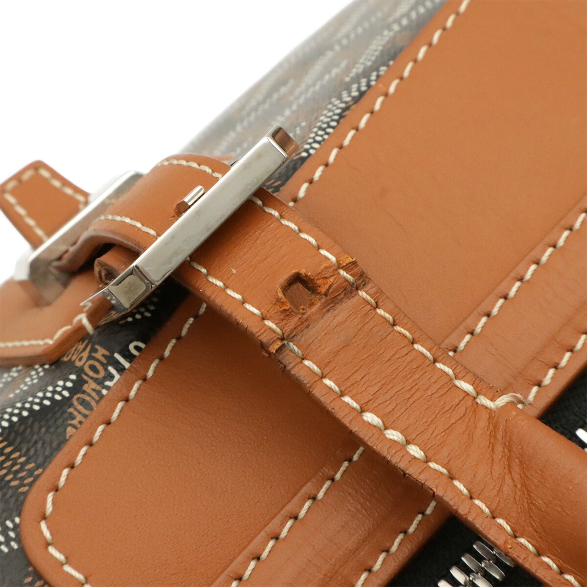 Coated Canvas Leather Boston Bag (Pre-Owned) - Goyard - Modalova