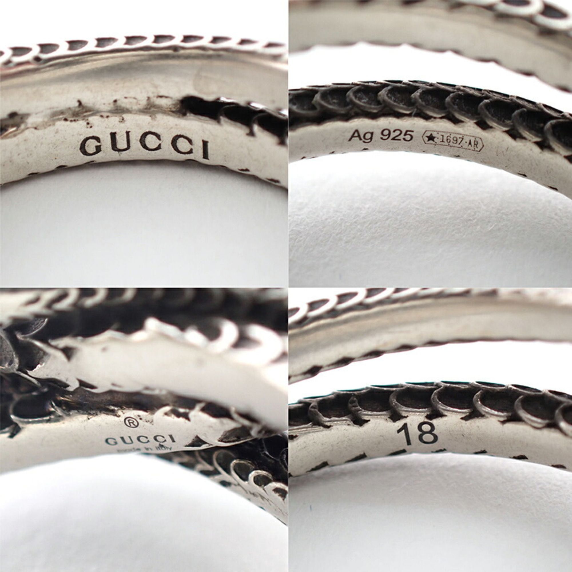 Sterling Silver 925 Band Ring (Pre-Owned) - Gucci - Modalova
