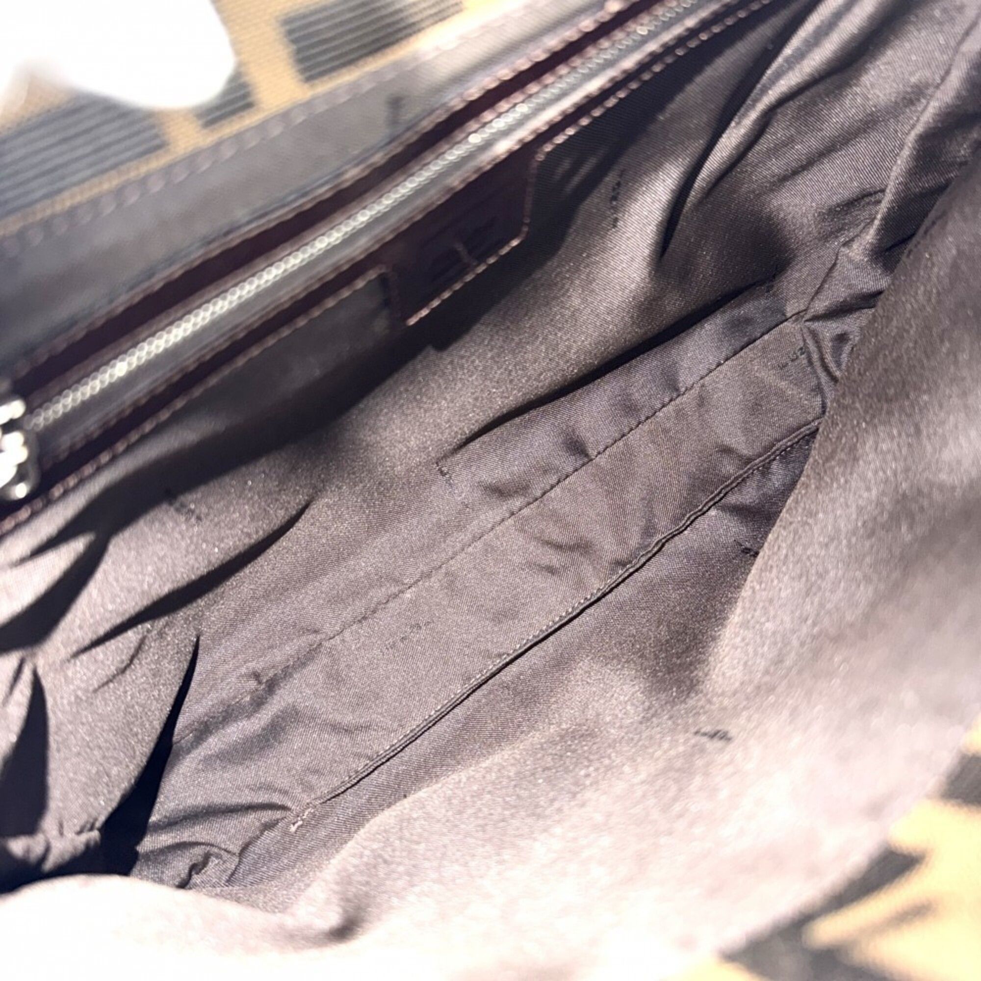 Zucca Canvas Leather Shoulder Bag (Pre-Owned) - Fendi - Modalova