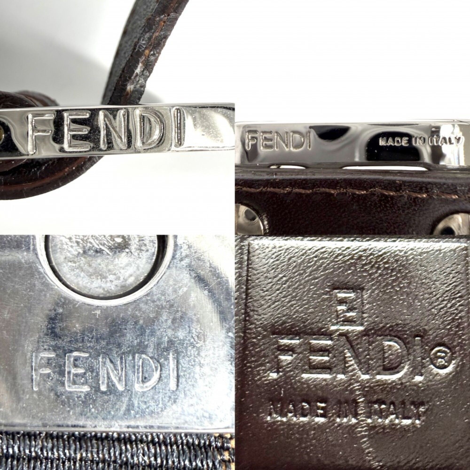 Zucca Canvas Leather Shoulder Bag (Pre-Owned) - Fendi - Modalova